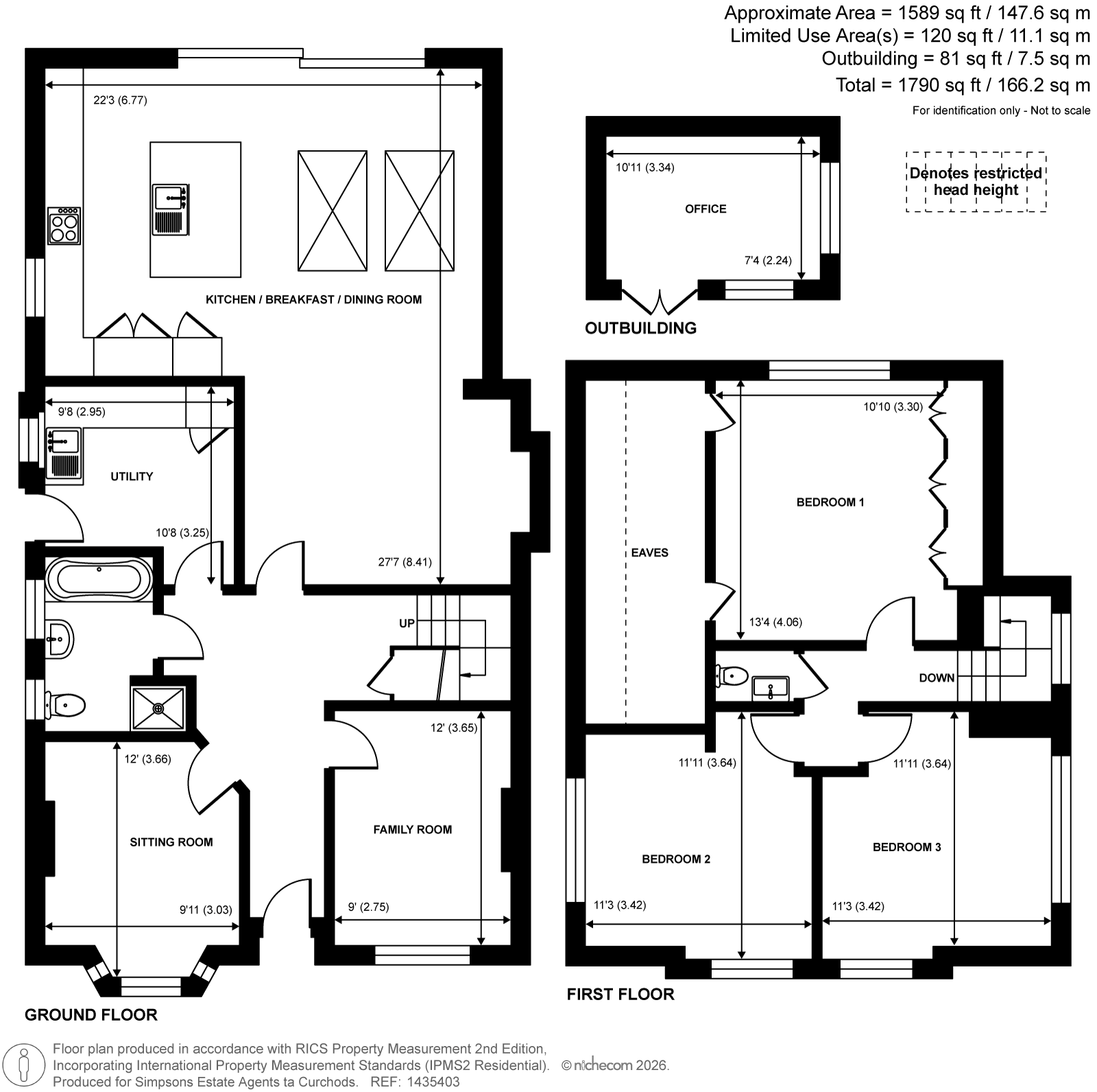 79, Hollies Avenue, West Byfleet floorplan