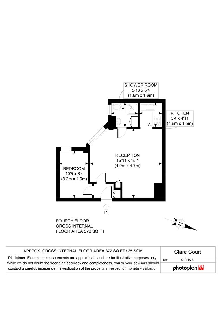 Clare Court, Judd Street, London floorplan