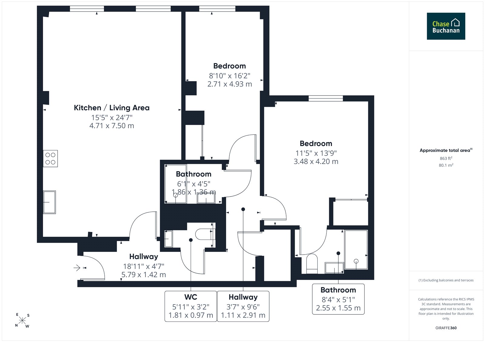 Flat 14,, Garrick House, Hampton Hill floorplan