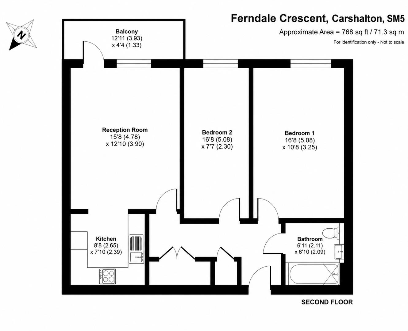 74, Ferndale Crescent, Carshalton floorplan
