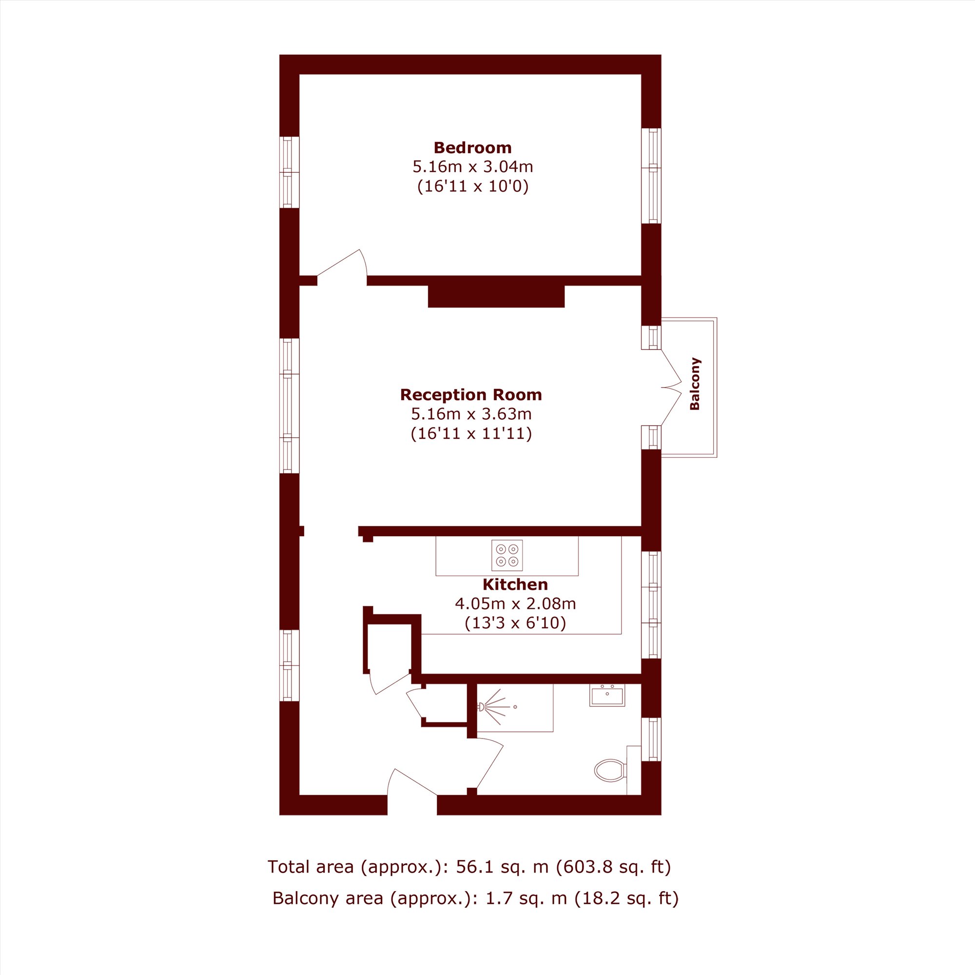 6, 71, Westcombe Park Road, London floorplan