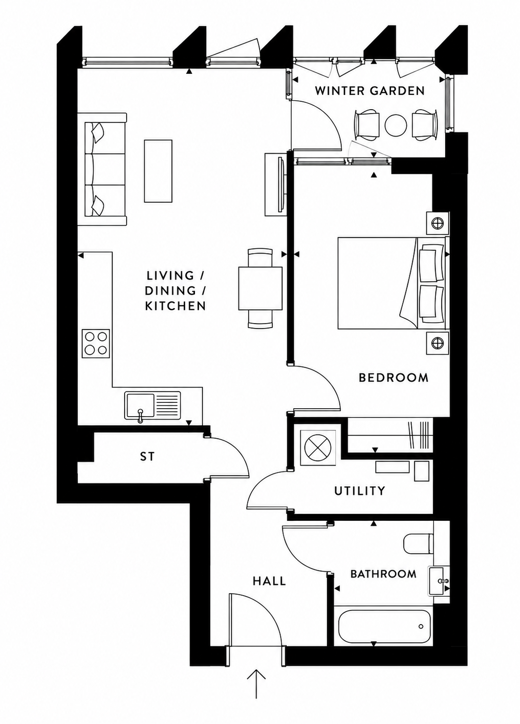 Bond Apartments, 25, Perceval Square, London floorplan