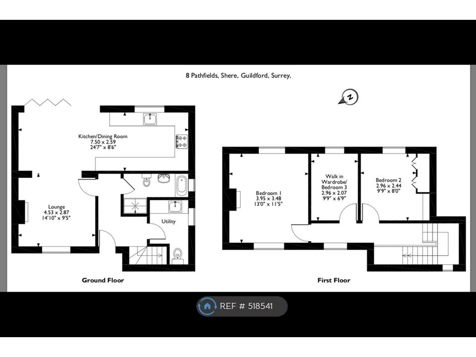 3 Bedrooms Semi-detached house to rent in Pathfields, Shere, Guildford GU5