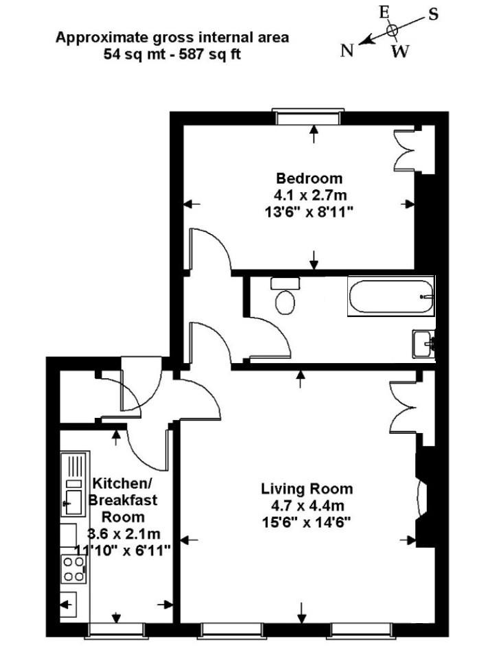 Second Floor Flat 3, 7, Evesham Road, Cheltenham floorplan