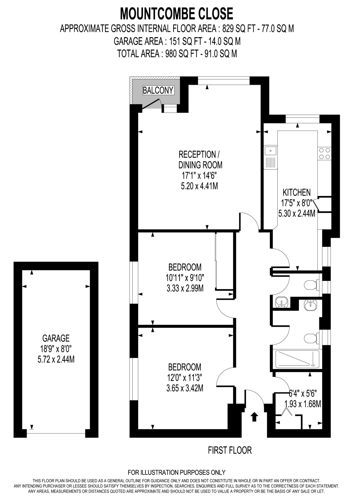 Mountcombe Close, Surbiton, KT6 floorplan
