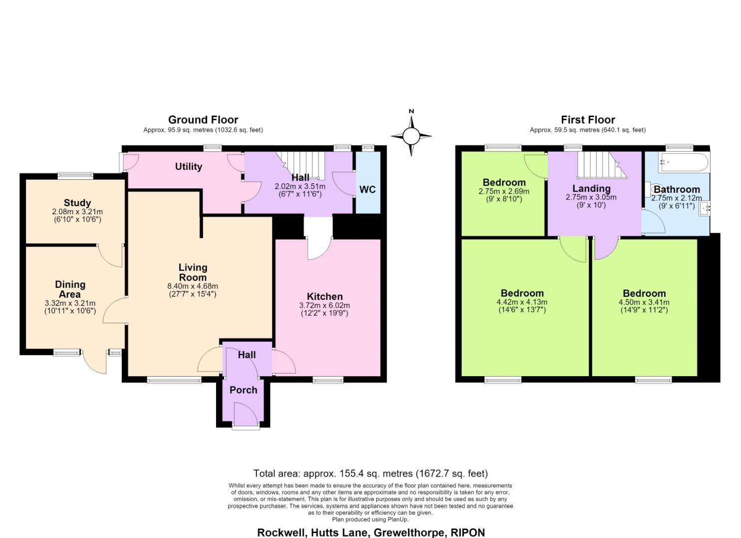 Rockwell, Hutts Lane, Grewelthorpe, Ripon floorplan