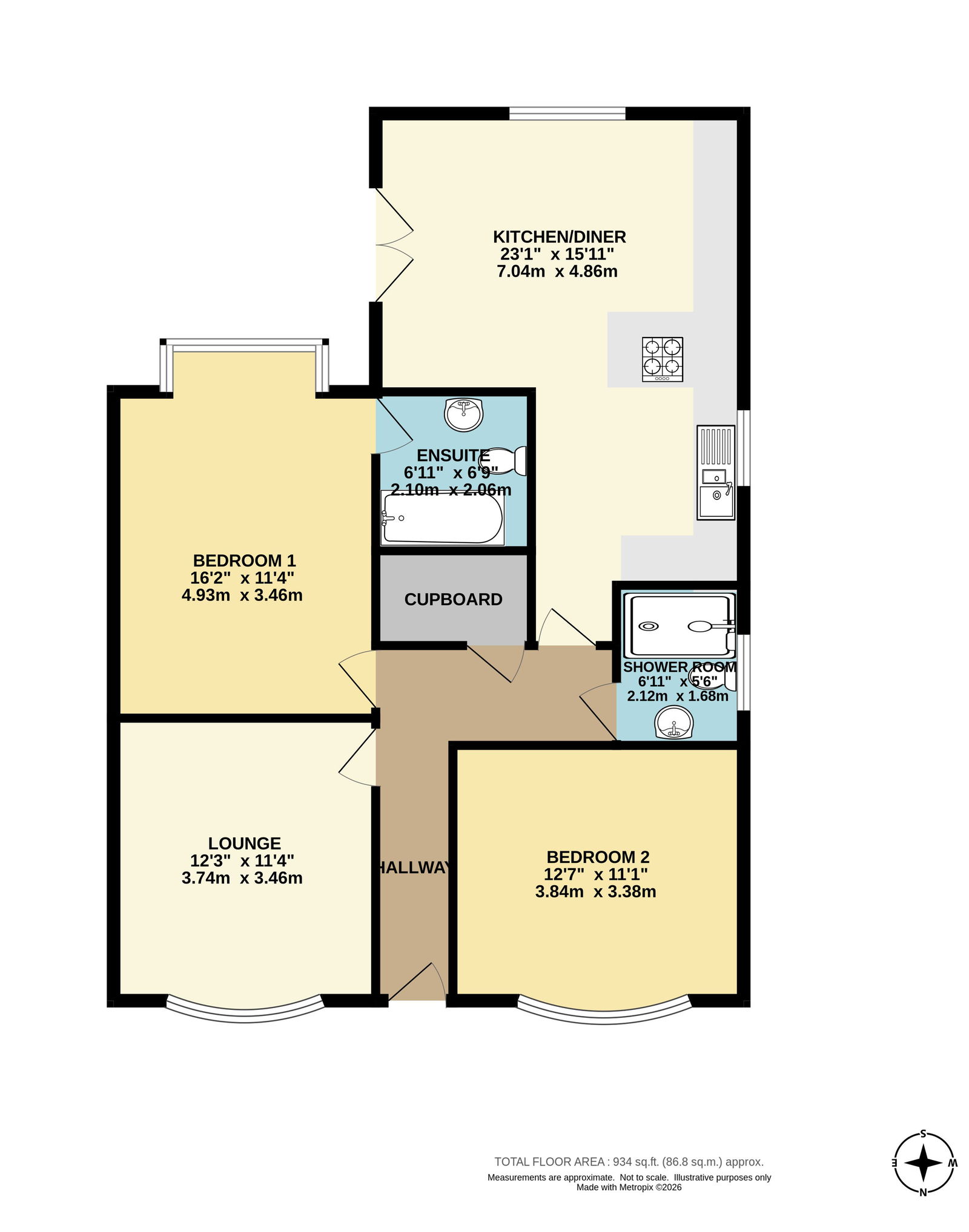6, First Avenue, Plymouth floorplan