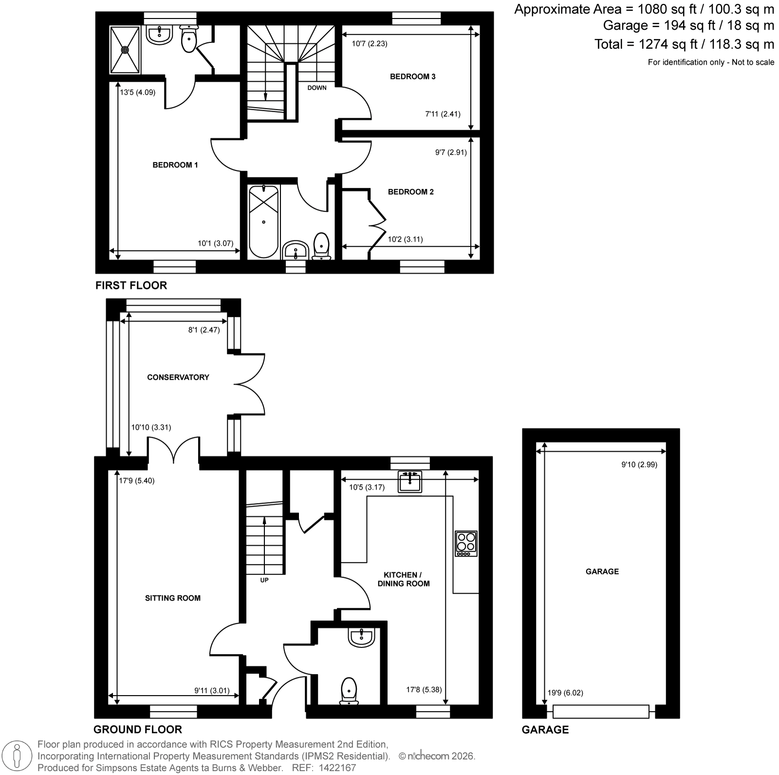 9, Melrose Close, Farnham floorplan