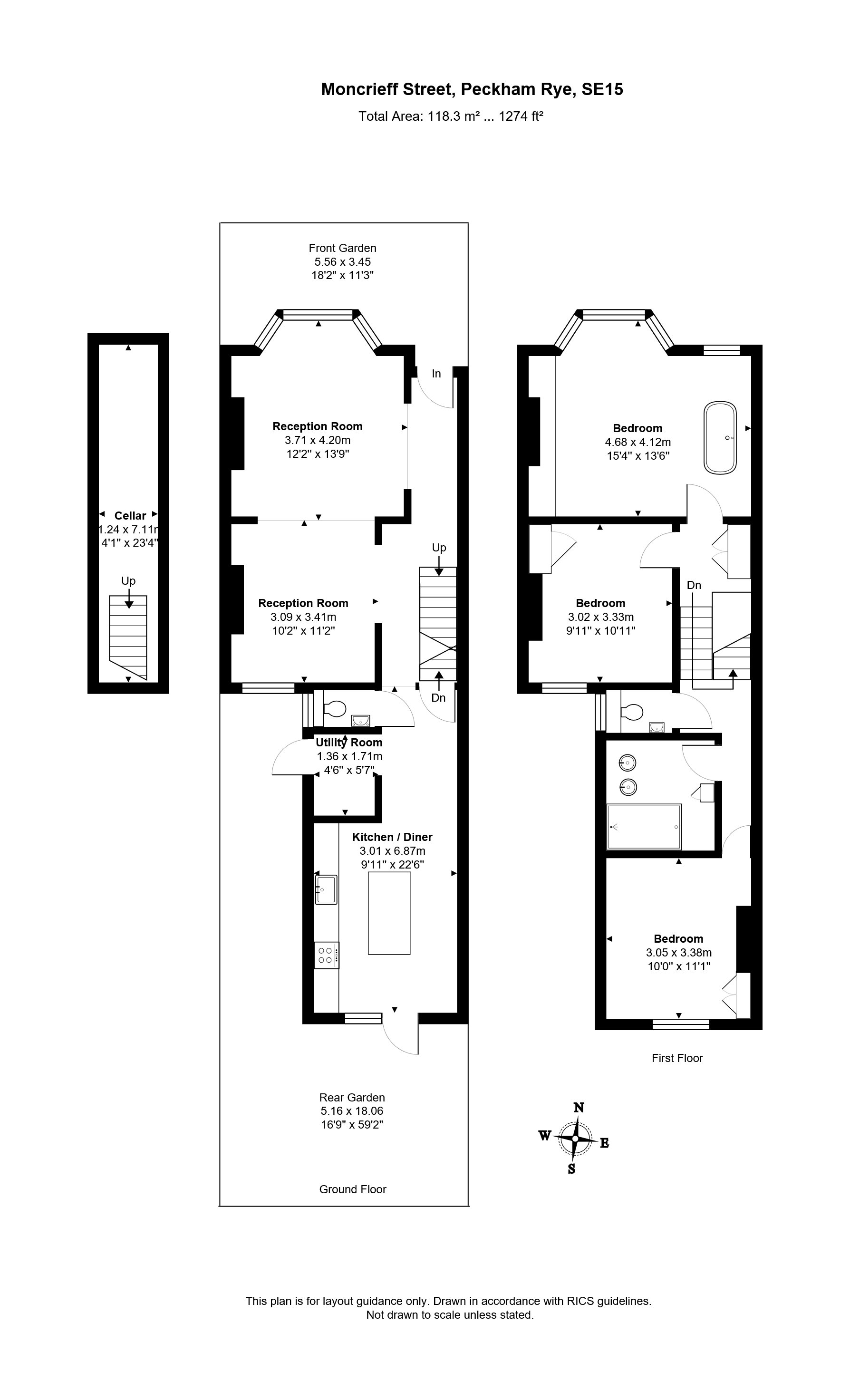 3 Bedrooms Terraced house for sale in Moncrieff Street, Peckham Rye, London SE15