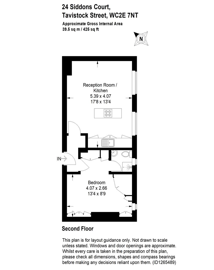 24 Siddons Court, 39, Tavistock Street, London floorplan