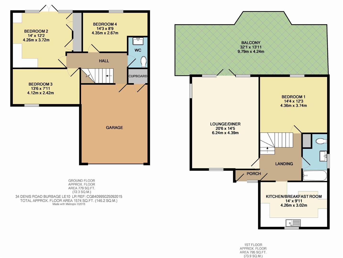 34, Denis Road, Burbage floorplan