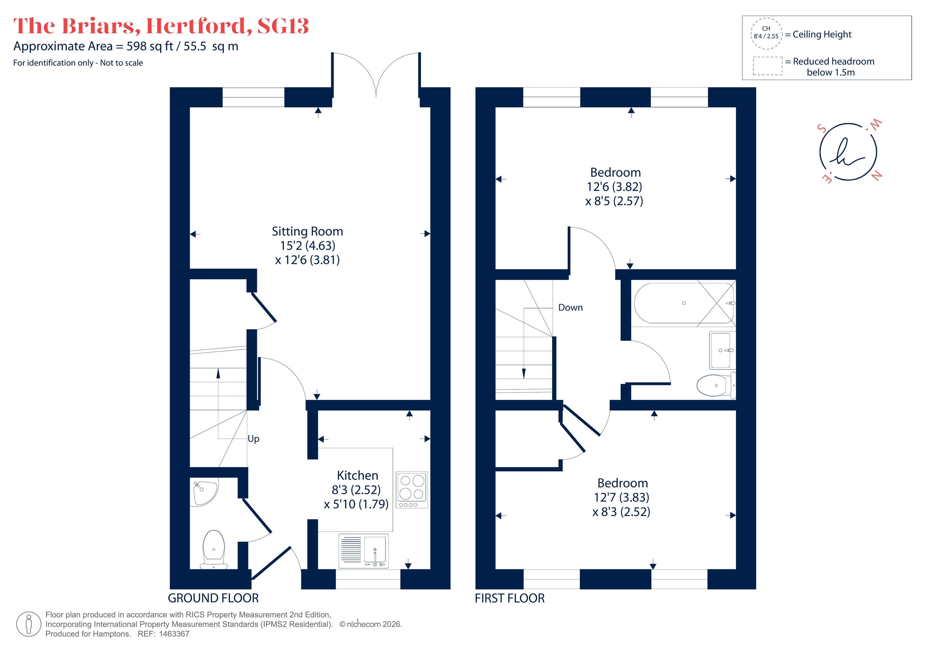 58, The Briars, Hertford floorplan