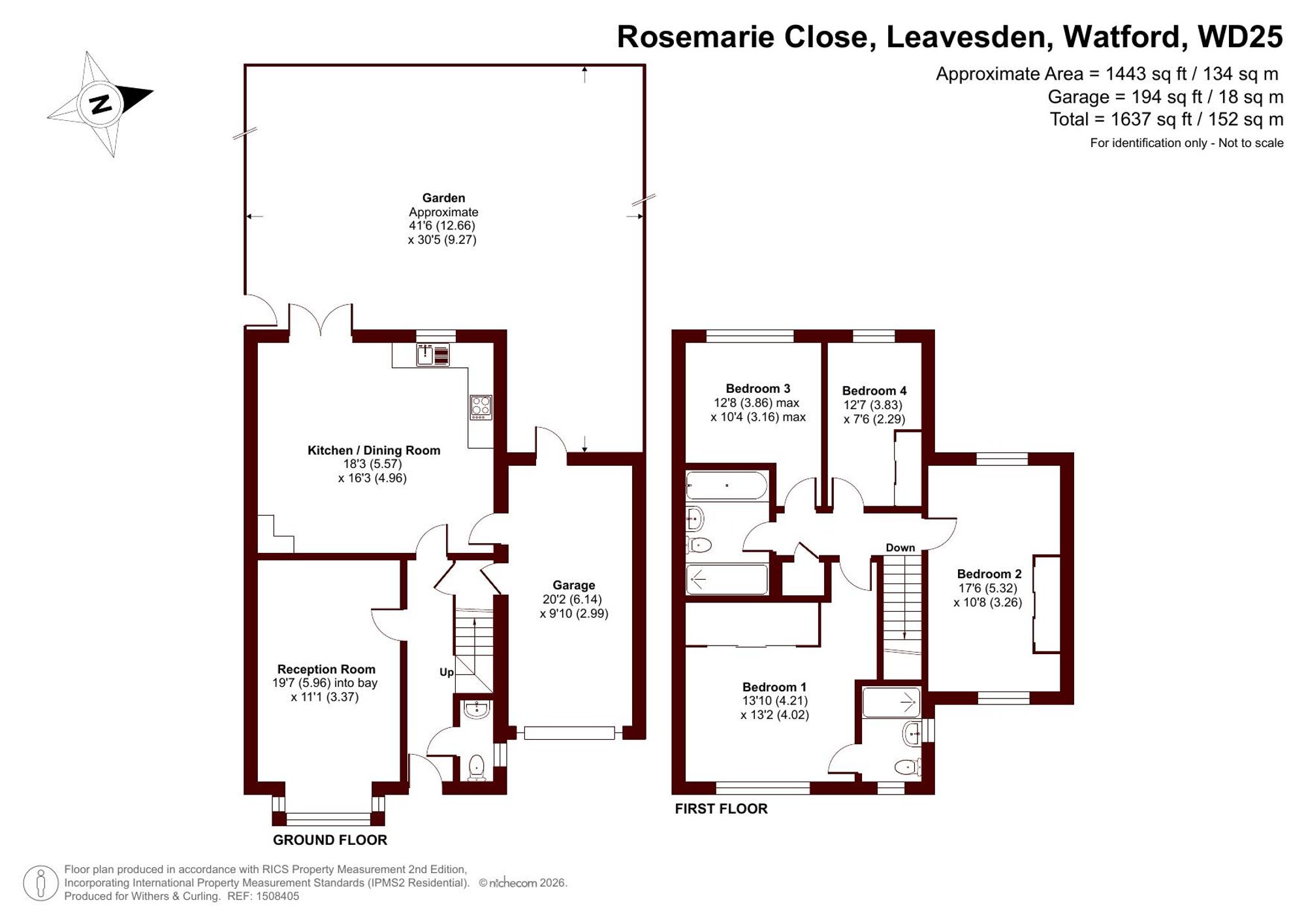 14 Rosemarie Close, Watford floorplan
