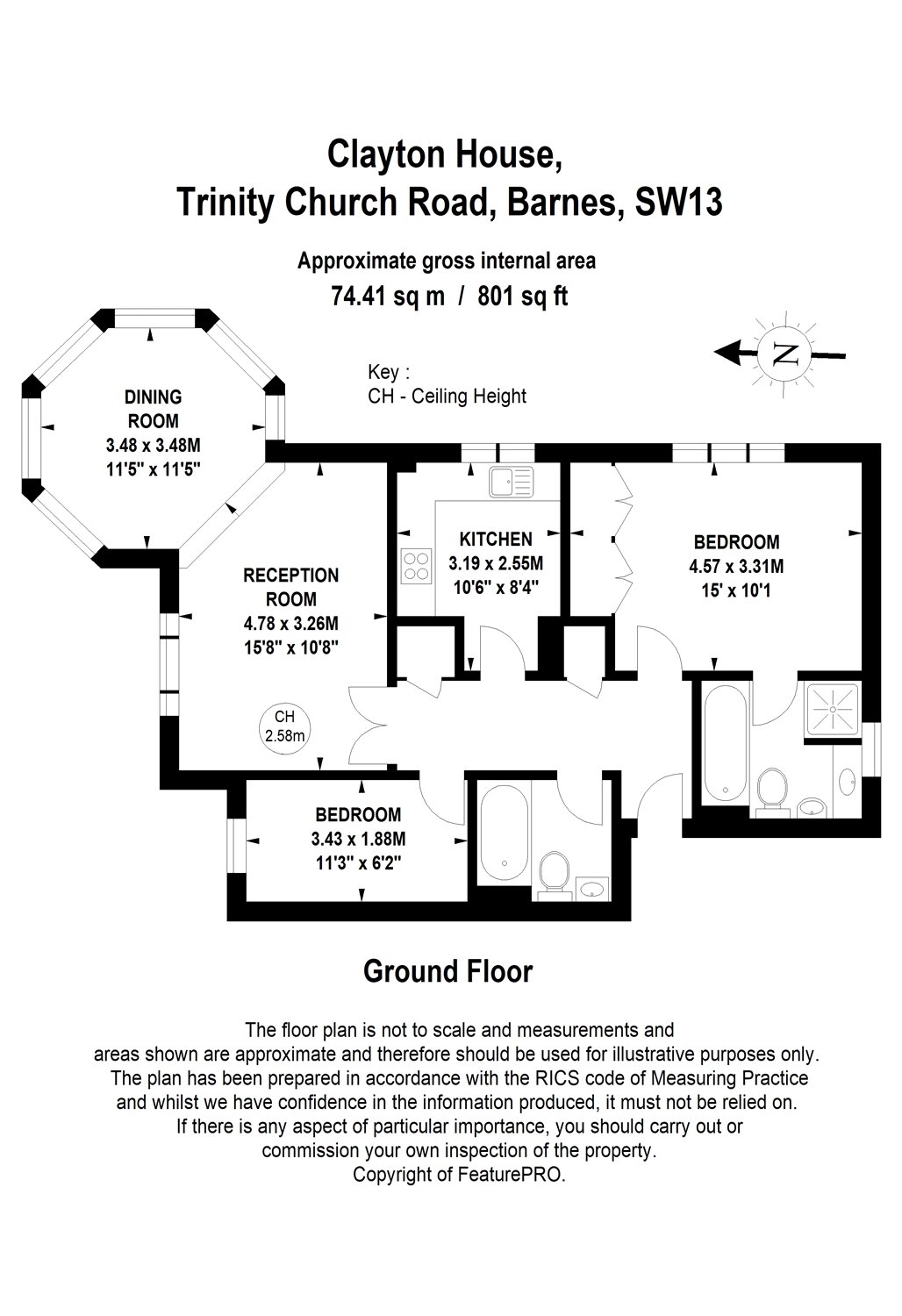 Trinity Church Road, Barnes SW13, 2 bedroom flat to rent 65751450