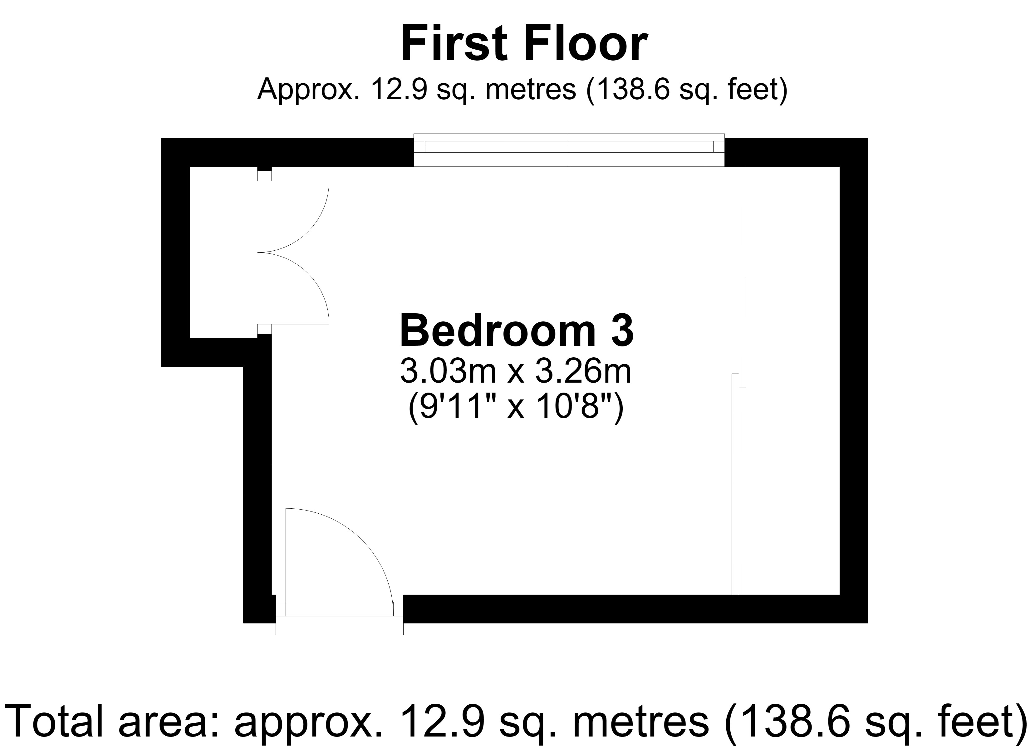 Room 3, 21, Crosspath, Crawley floorplan