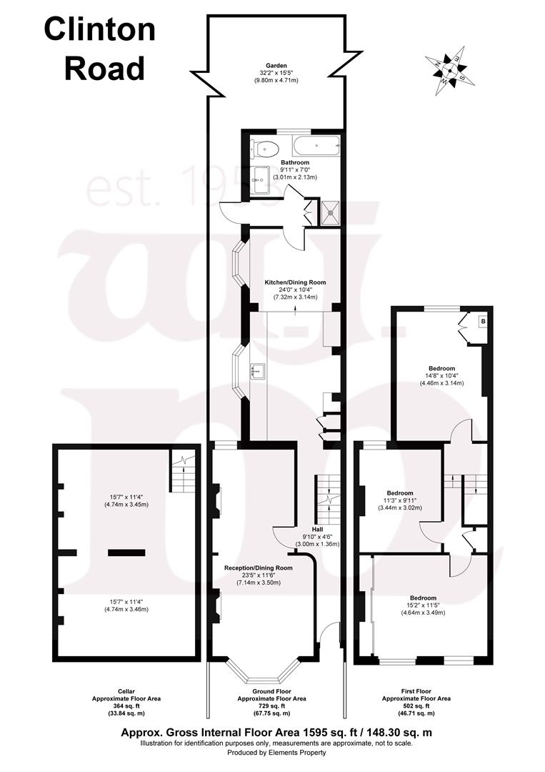 72, Clinton Road, London floorplan
