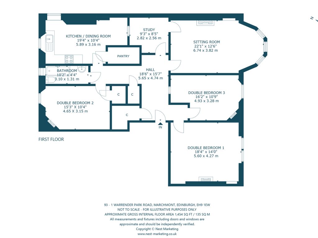 93/1, Warrender Park Road, Edinburgh floorplan