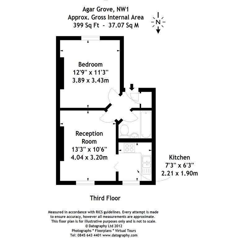 1 Bedrooms Flat to rent in Agar Grove, Camden NW1