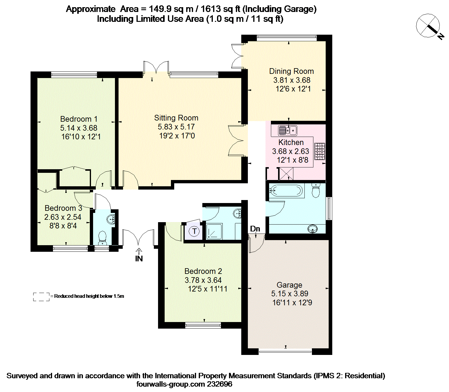 3 Bedrooms Detached bungalow for sale in Cranmer Close, Weybridge, Surrey KT13