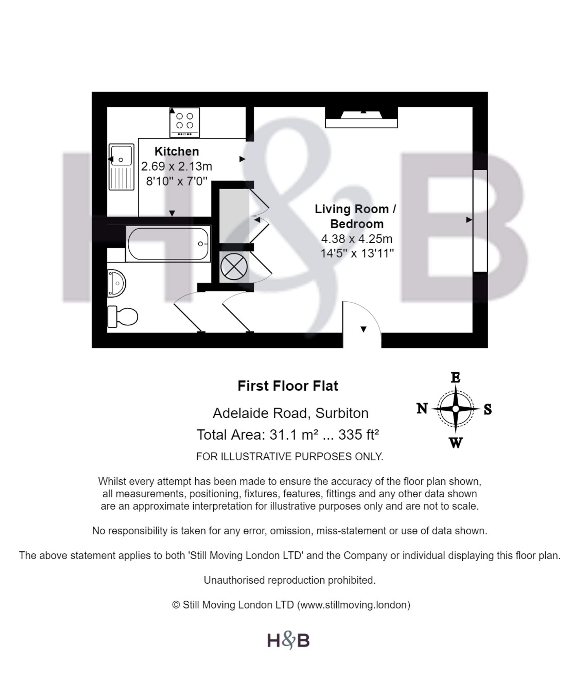 Flat 5, Brownhaven House, Surbiton floorplan
