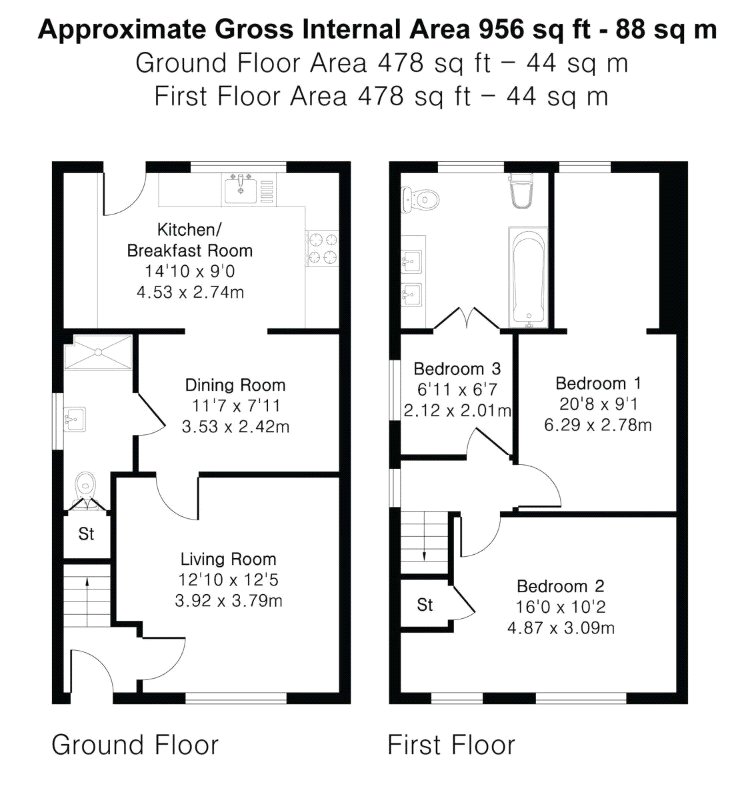 91, The Oval, Guildford floorplan