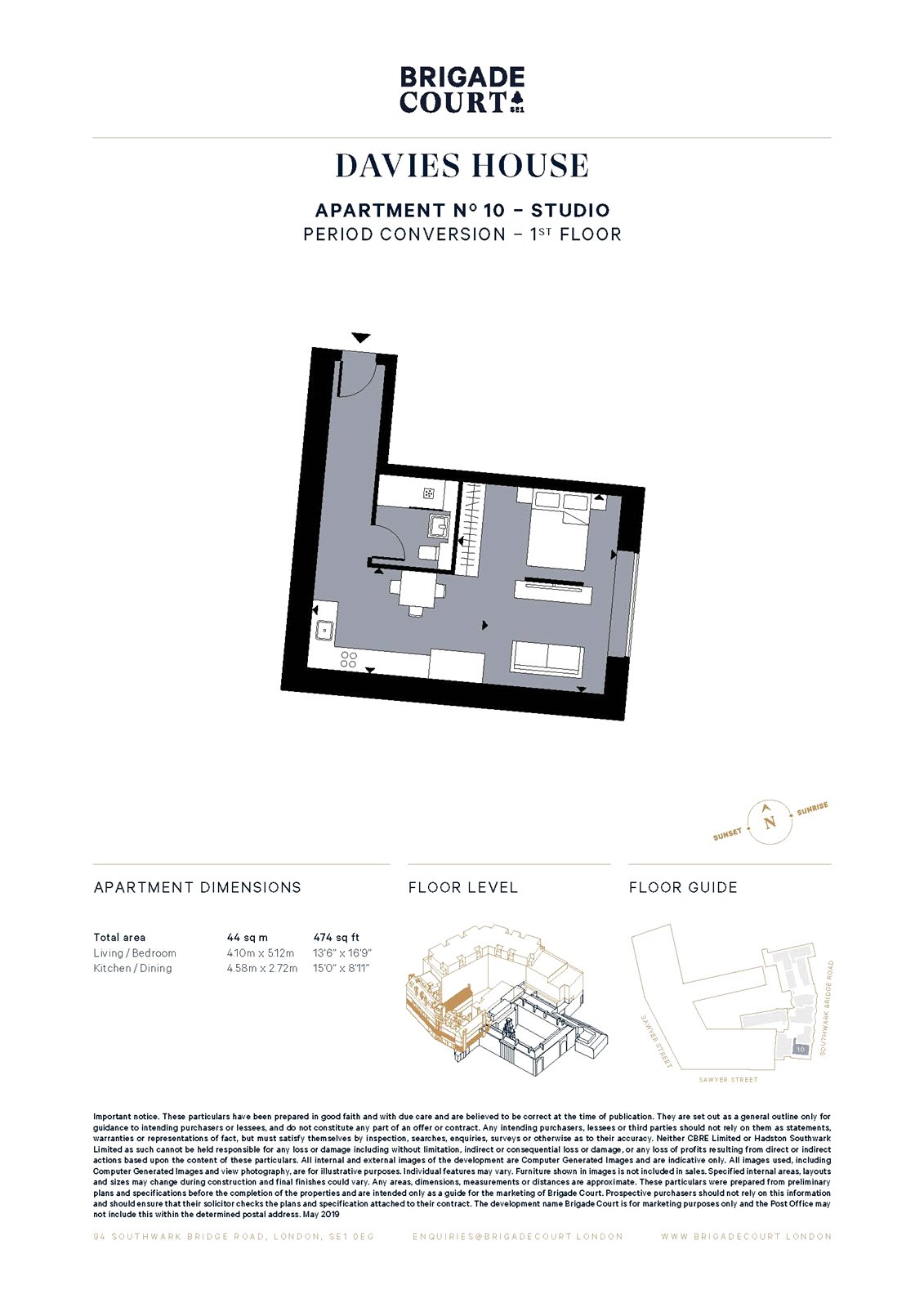Flat 10 Errington House,, Brigade Court, London floorplan