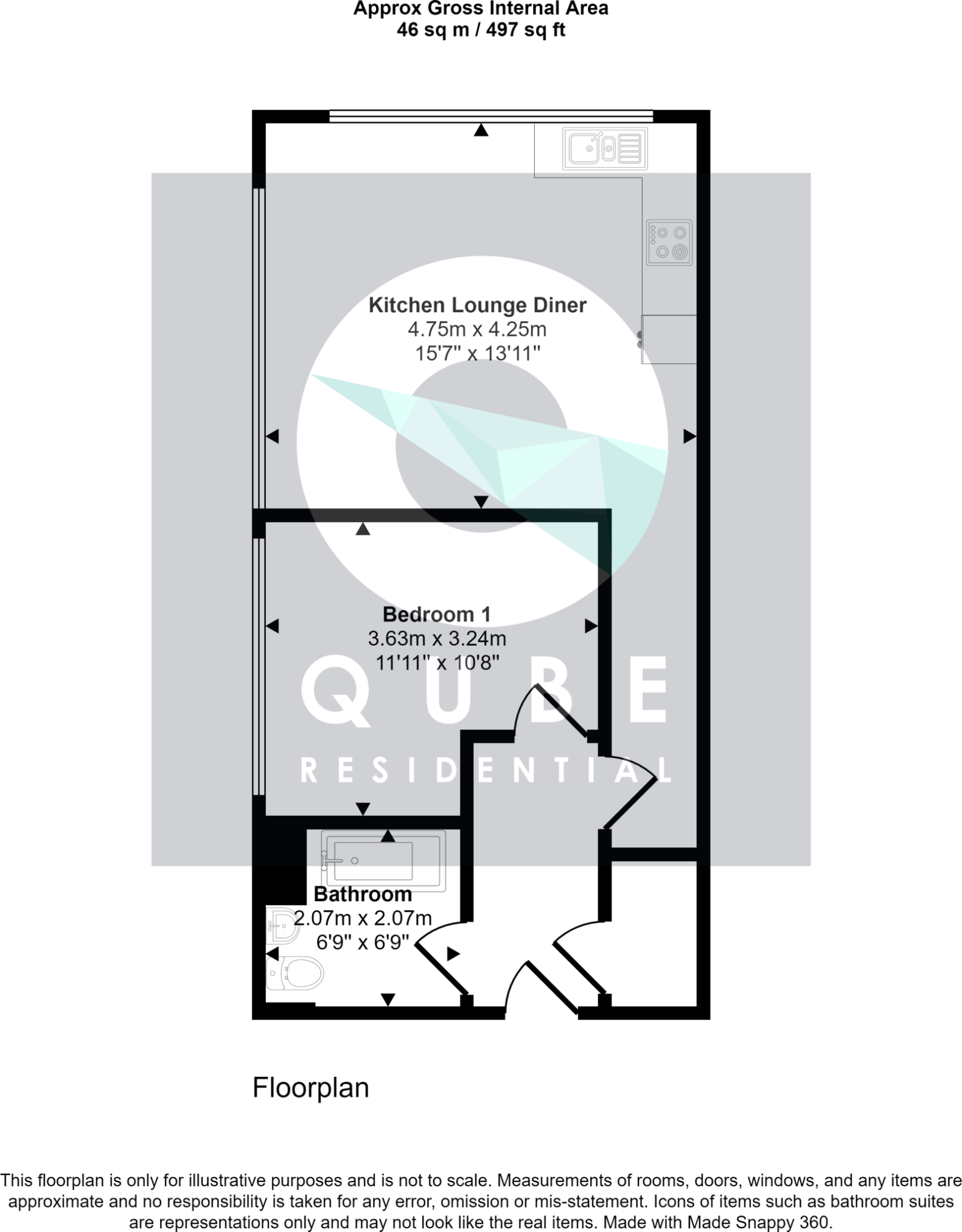 First Floor Flat 102, Silkhouse Court Tithebarn Street, Liverpool floorplan