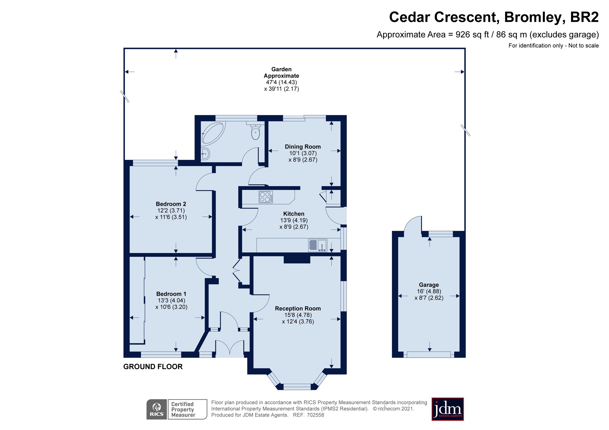 Cedar Crescent, Bromley BR2, 2 bedroom detached bungalow for sale