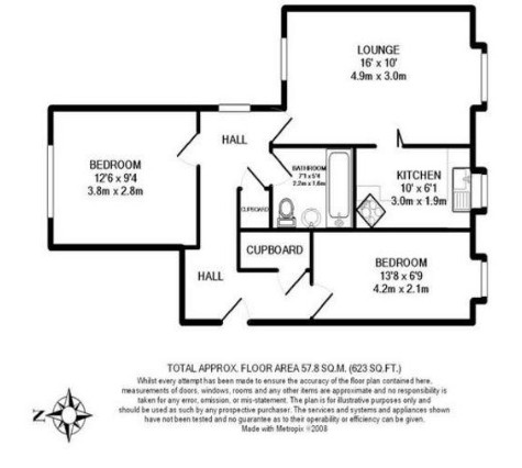 Flat 10, Alexandra House 2A,, Alexandra Avenue, Surrey floorplan