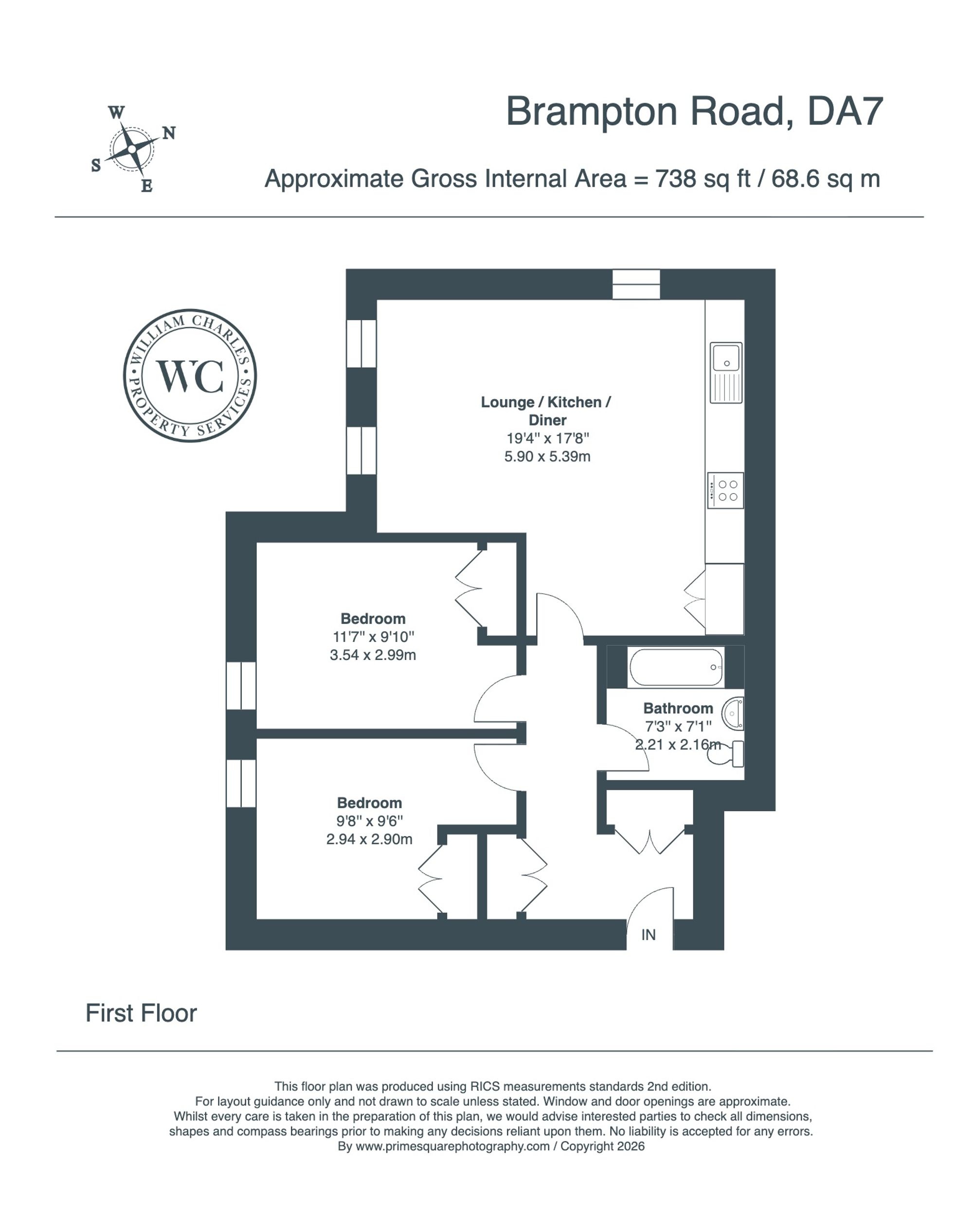 Flat 1, 287 Brampton Road, Bexleyheath floorplan