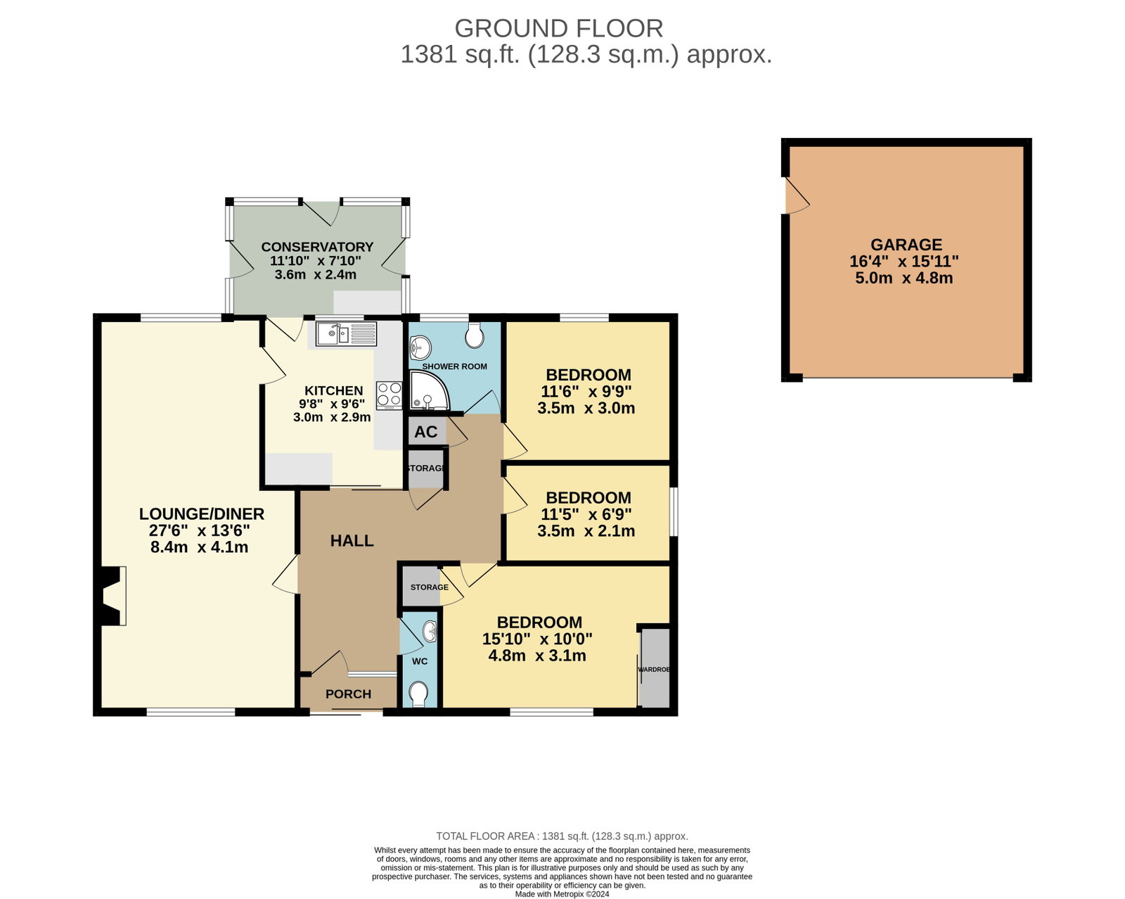 19, Hillview Gardens, Upton Upon Severn floorplan
