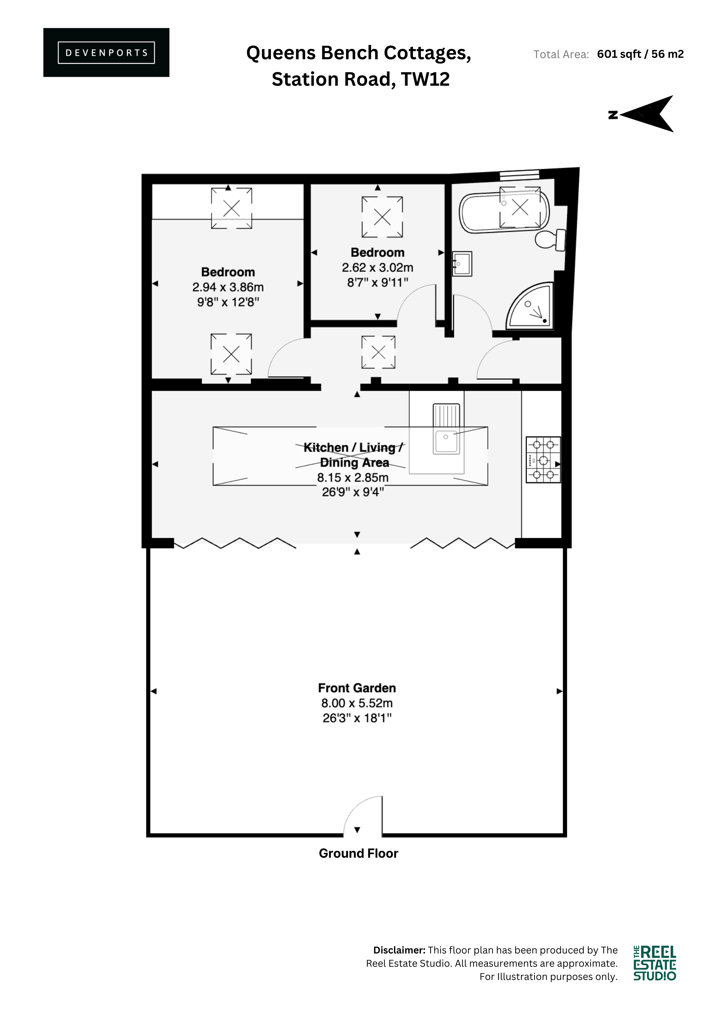 2, Queens Bench Cottages, Hampton floorplan