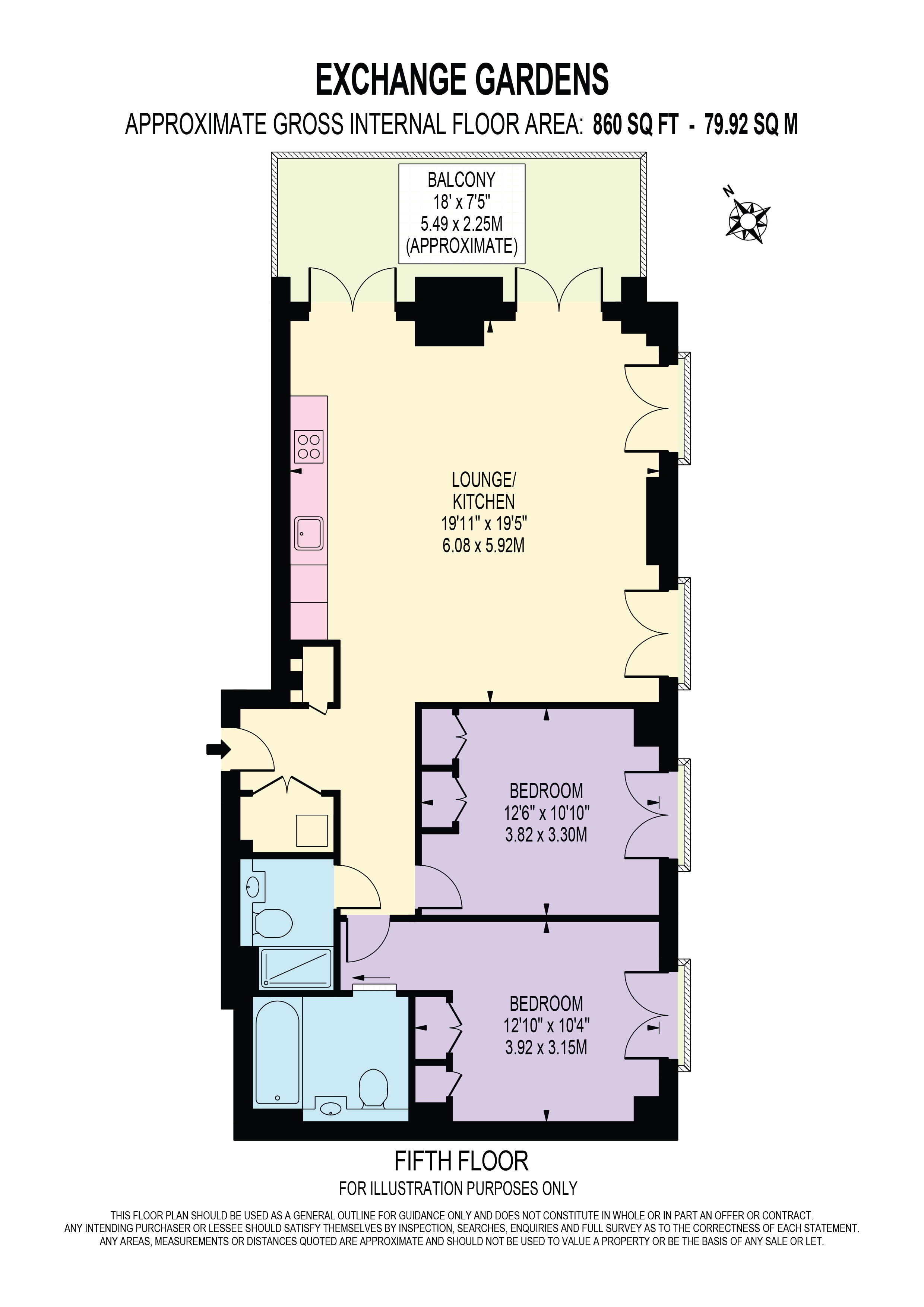 2, Exchange Gardens, London floorplan