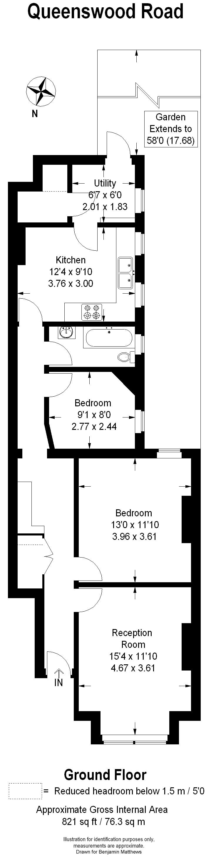 98, Queenswood Road, London floorplan