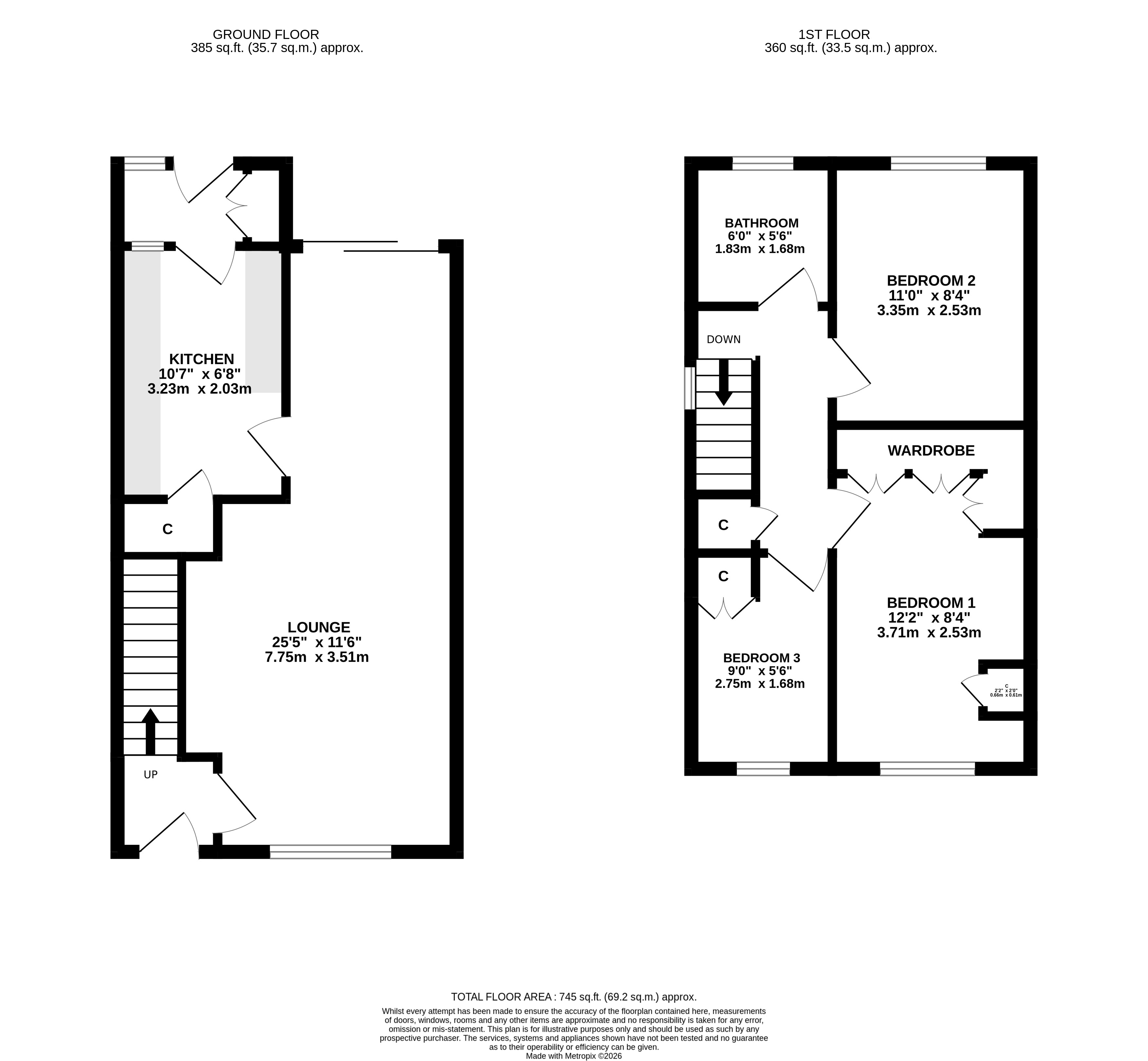 8, Clover Court, Pudsey floorplan