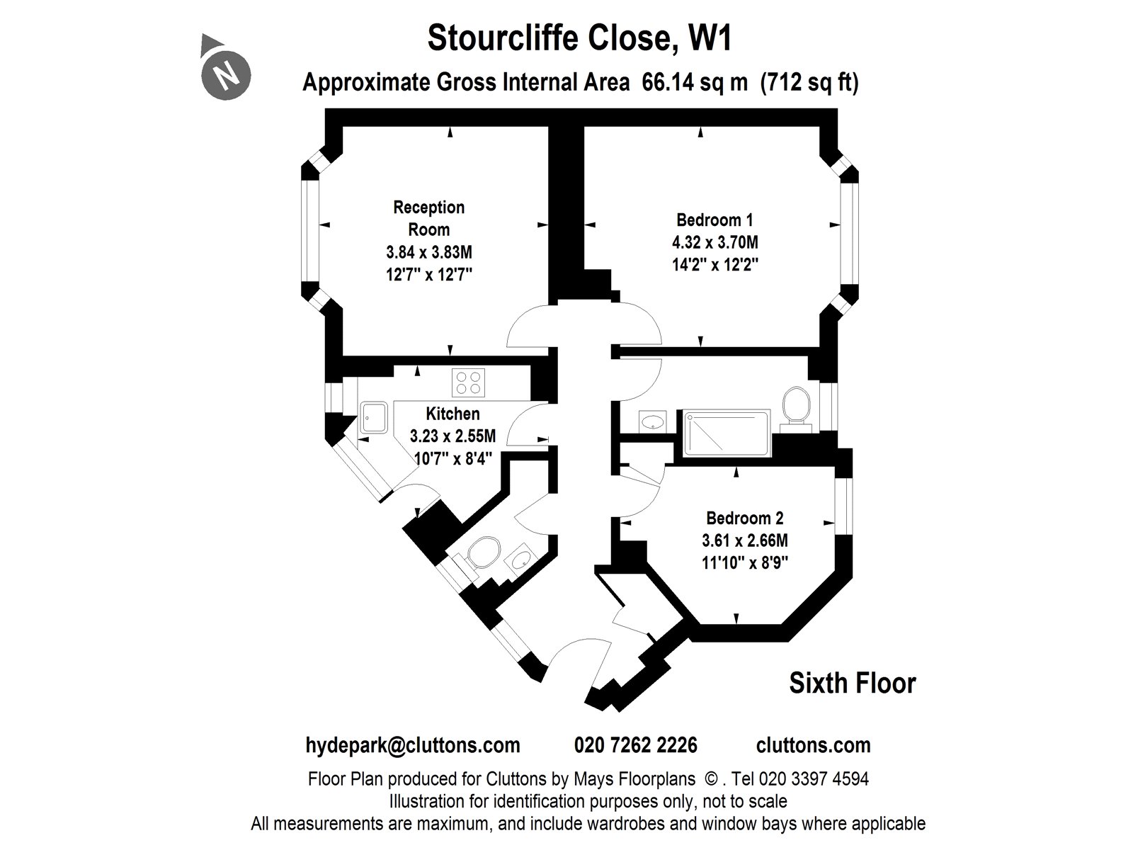 Flat 55, Stourcliffe Close,, Stourcliffe Street, London floorplan