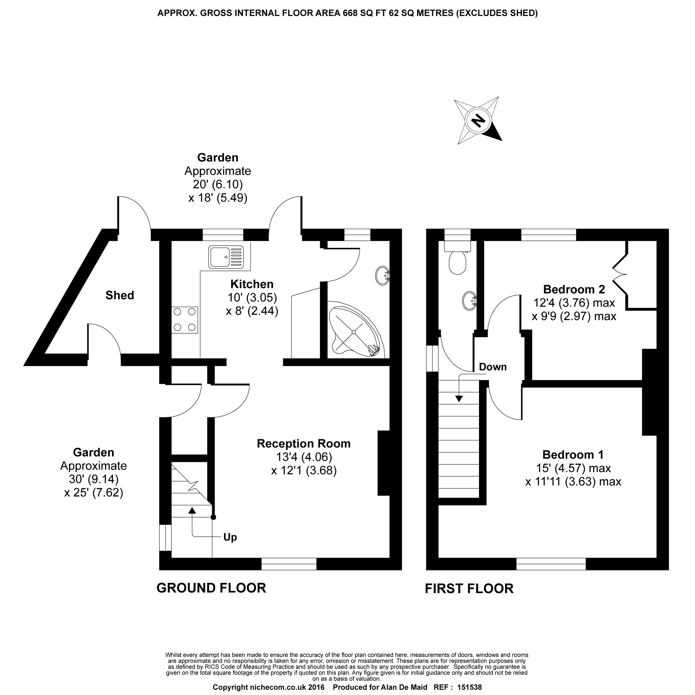 2 Bedrooms End terrace house to rent in Woodbank Road, Bromley BR1