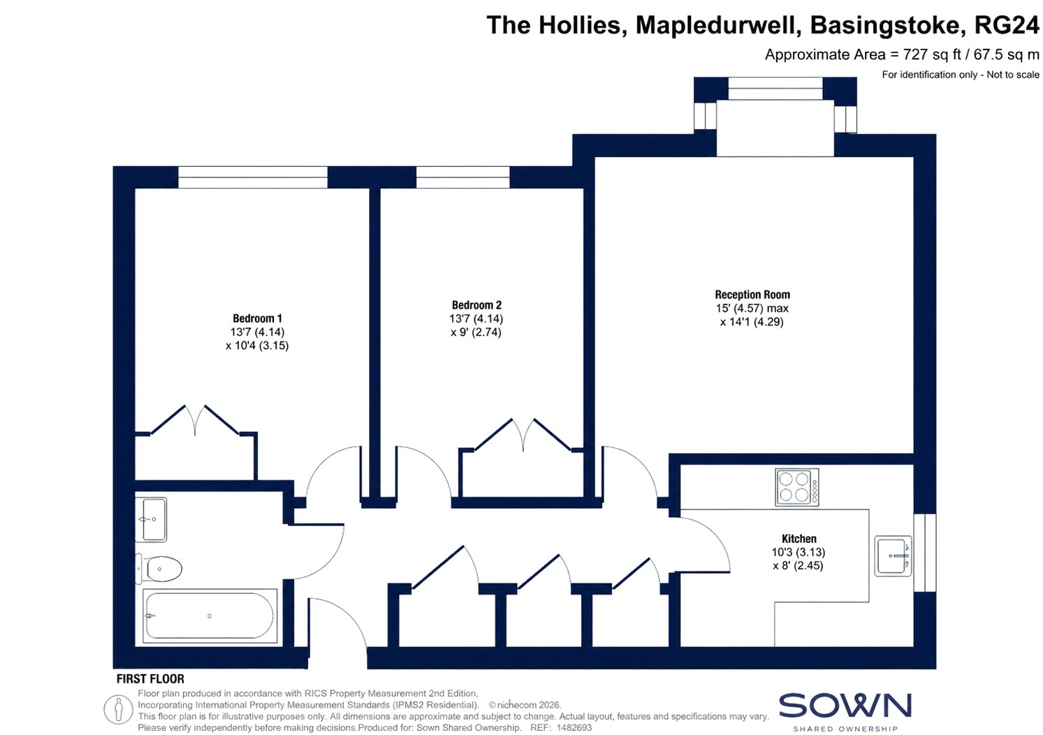 SNG SO - 7 Aspen House,, The Hollies, Basingstoke floorplan
