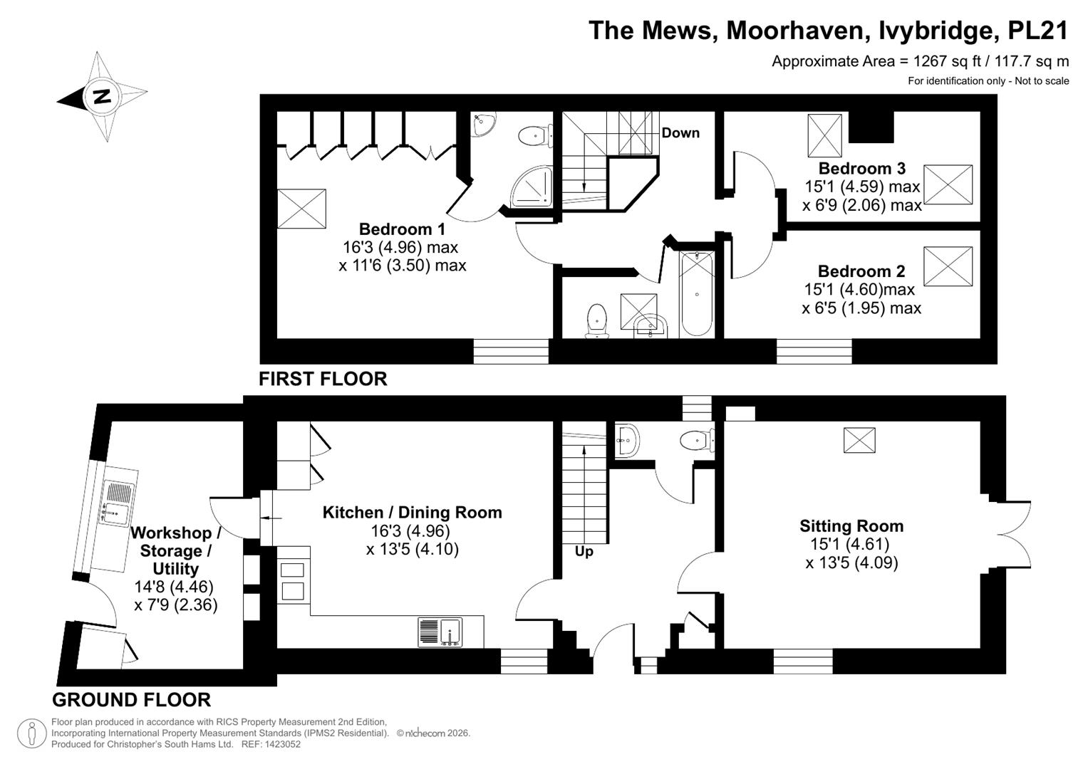 2, The Mews, Moorhaven floorplan