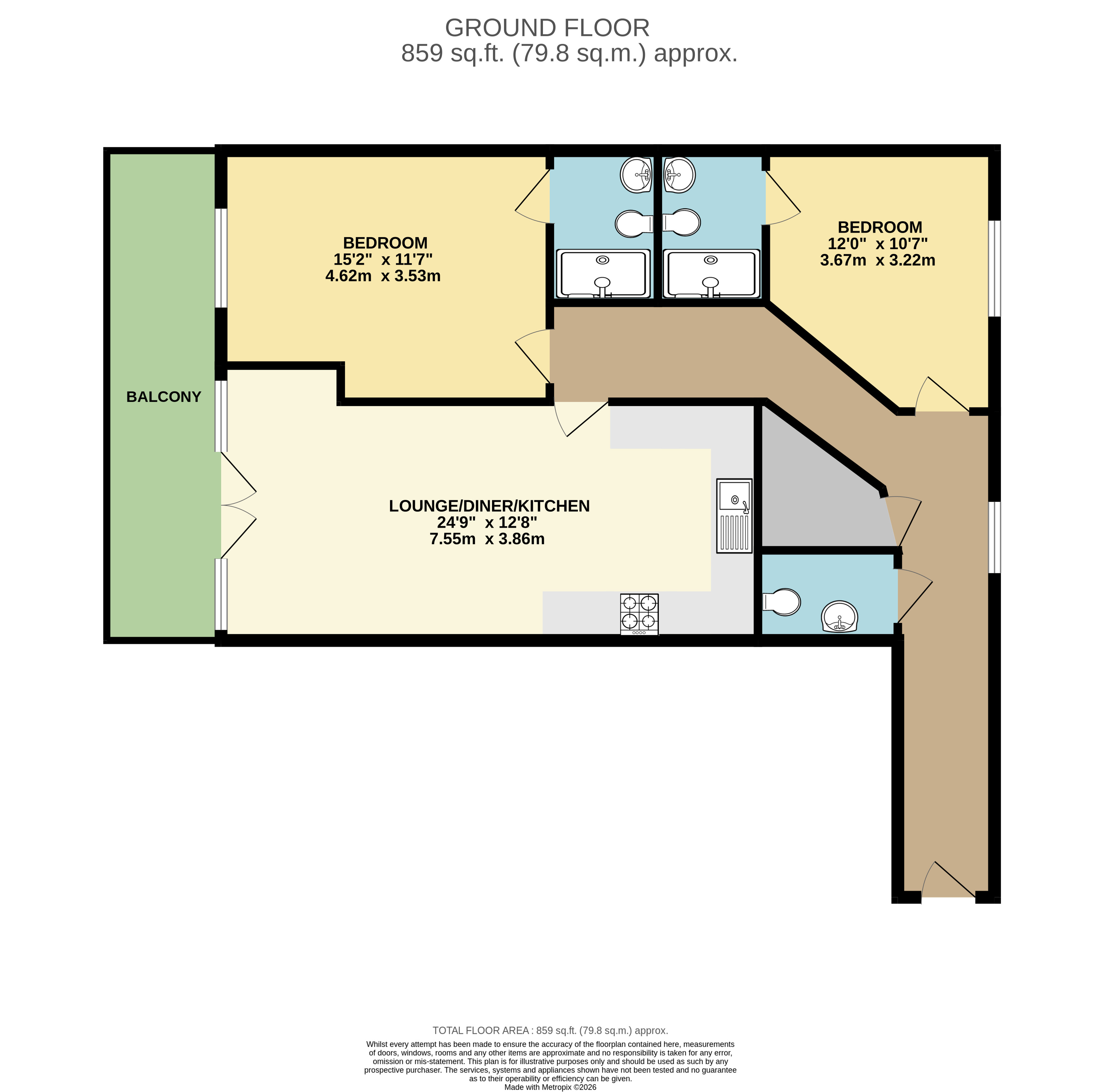 26, Trevithick Court, Wolverton floorplan