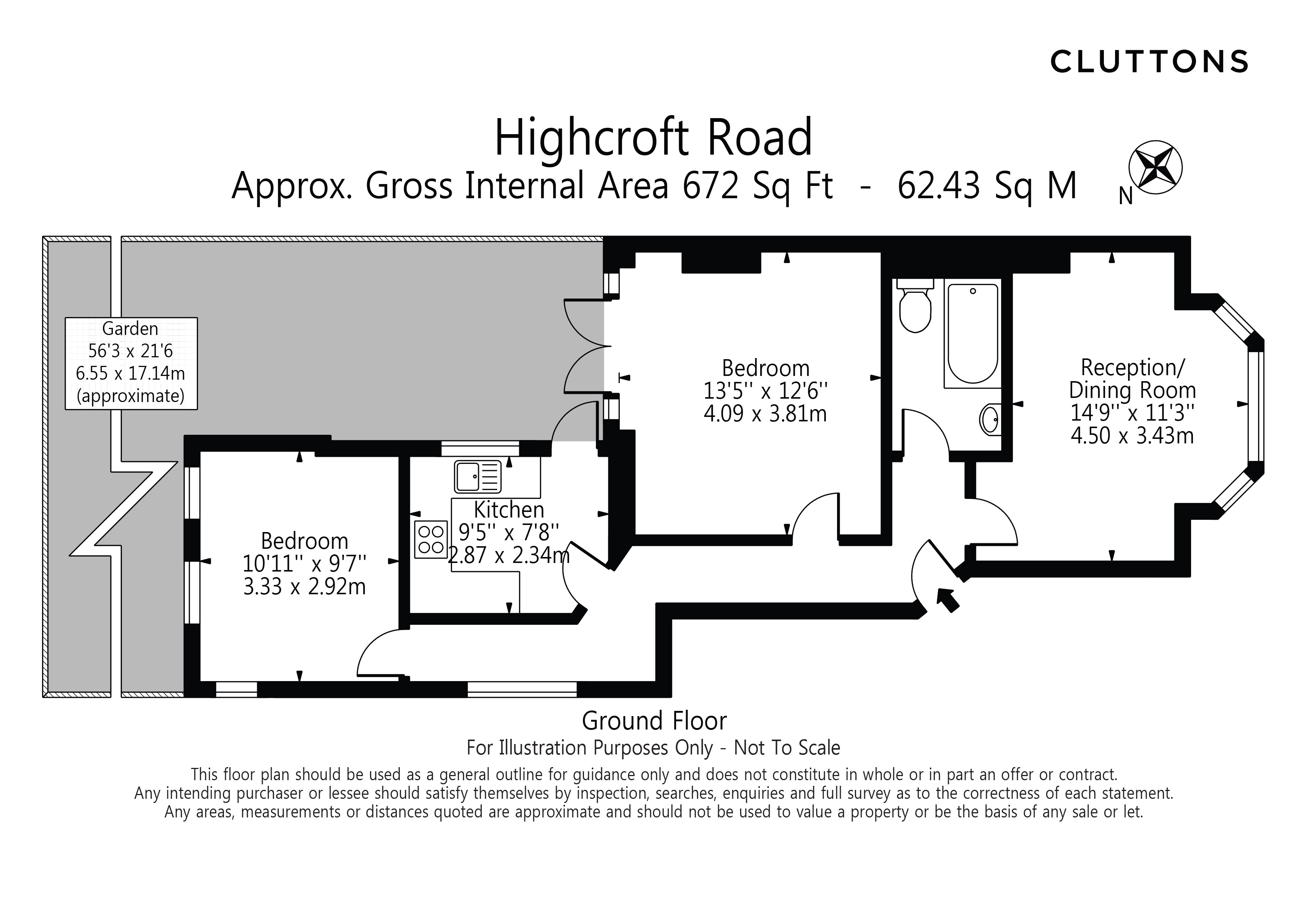 2 Bedrooms Flat to rent in Highcroft Road, London N19