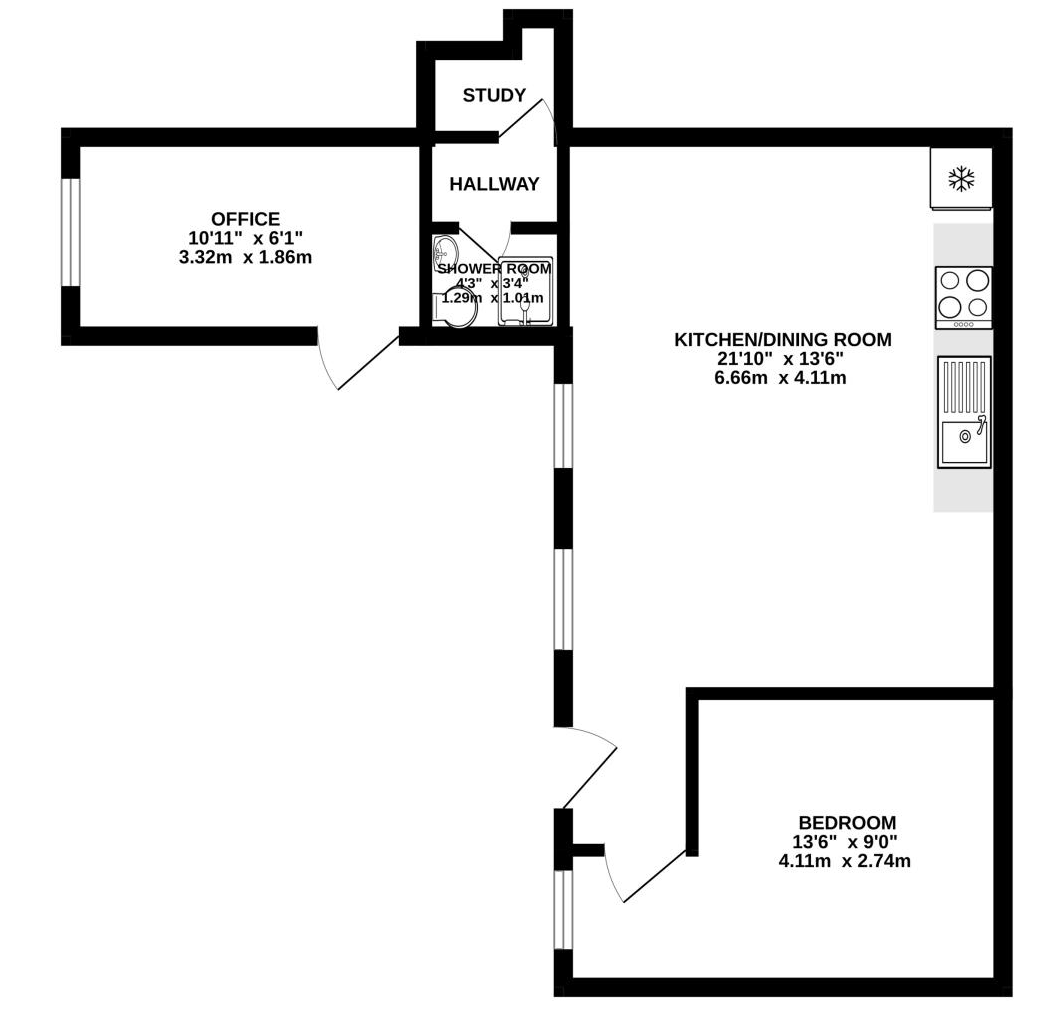 Flat D, Horley floorplan