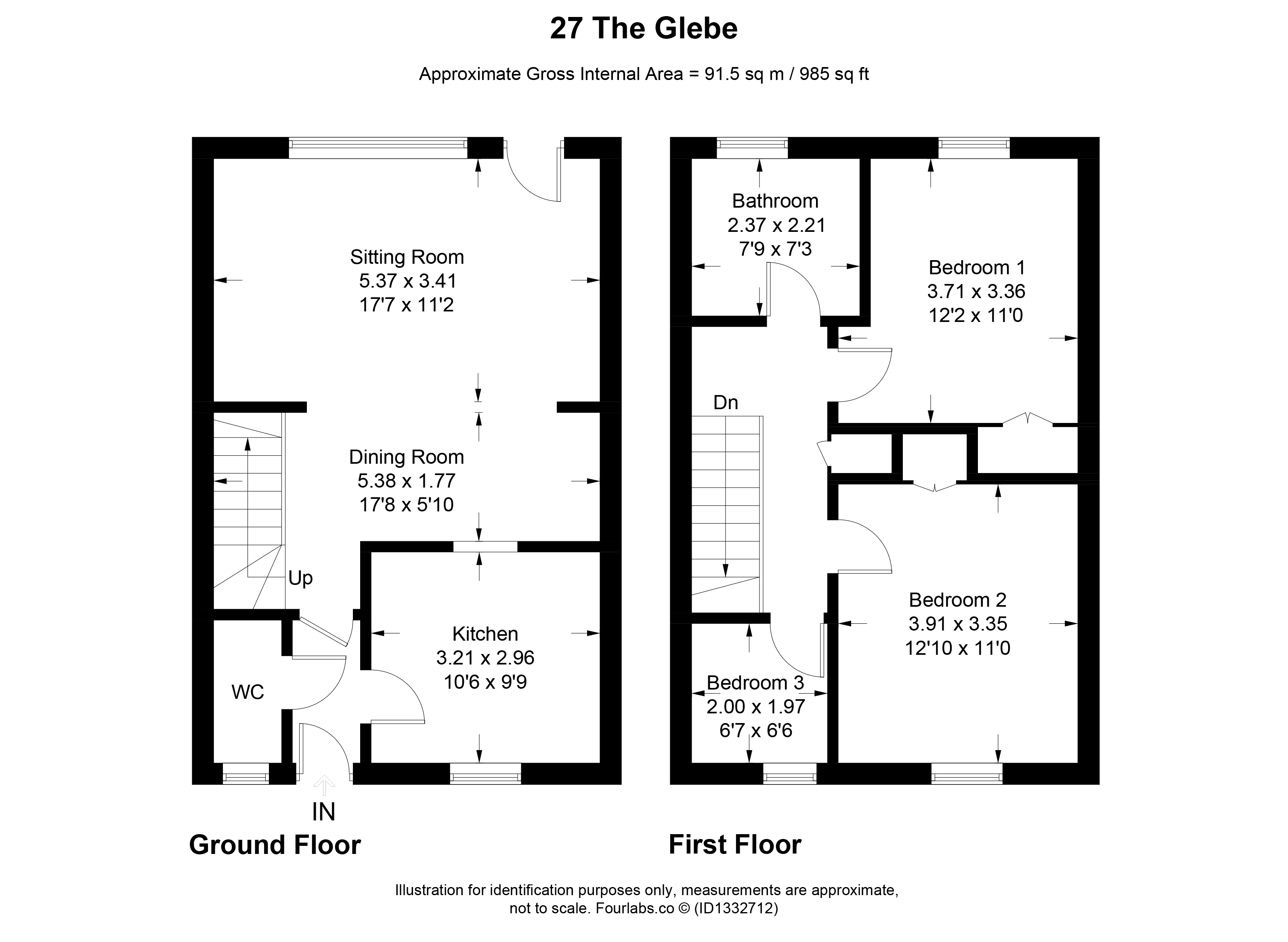 27, The Glebe, Yeovil floorplan