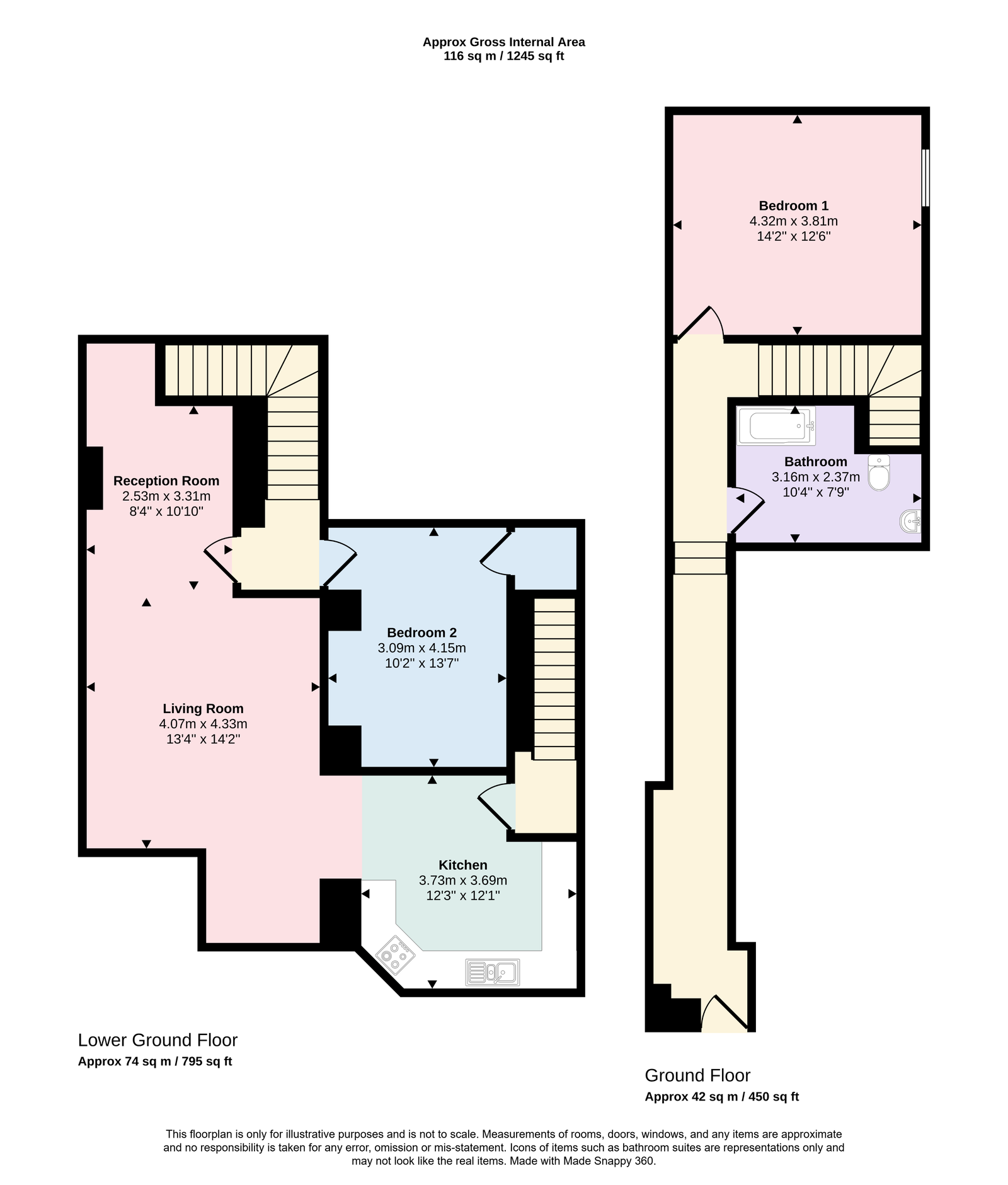 5-6,Flat 1, New Street, Whitehaven floorplan