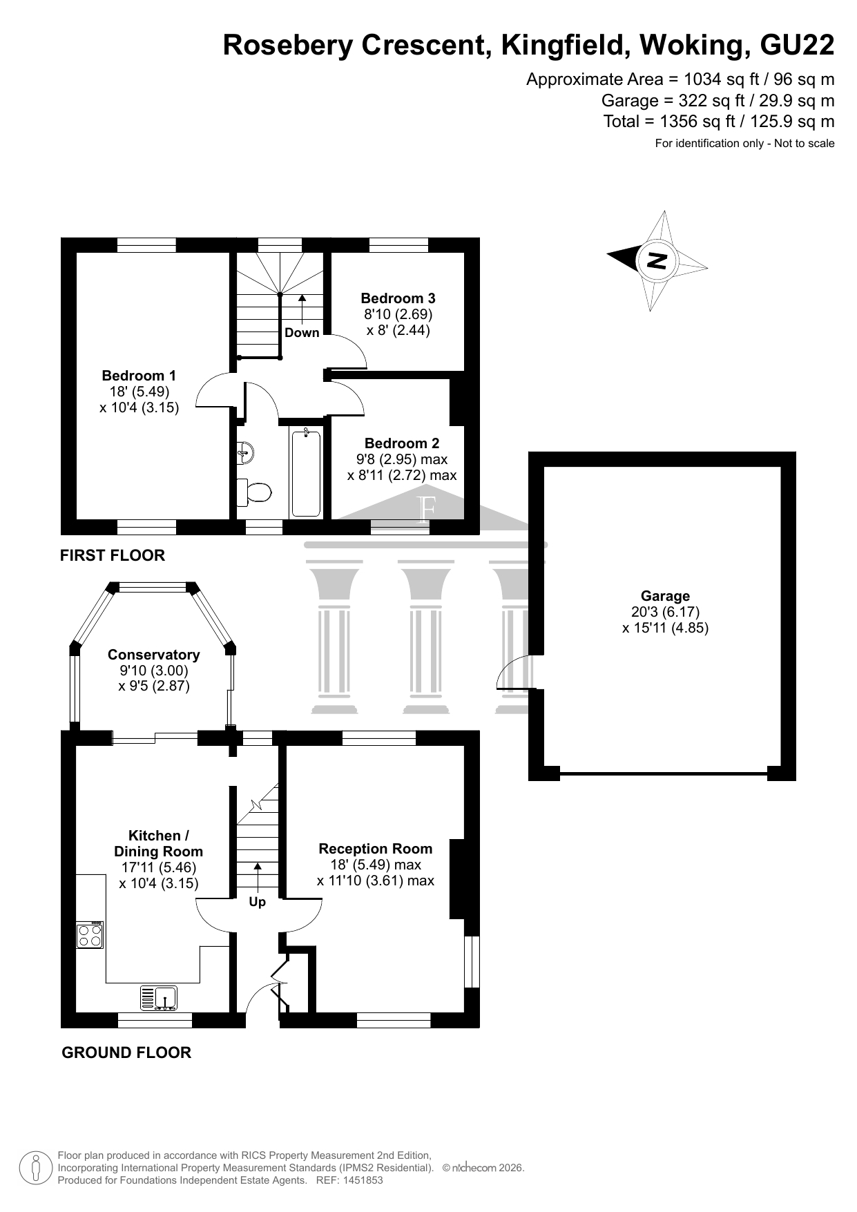 24 Rosebery Crescent, Kingfield, Woking floorplan