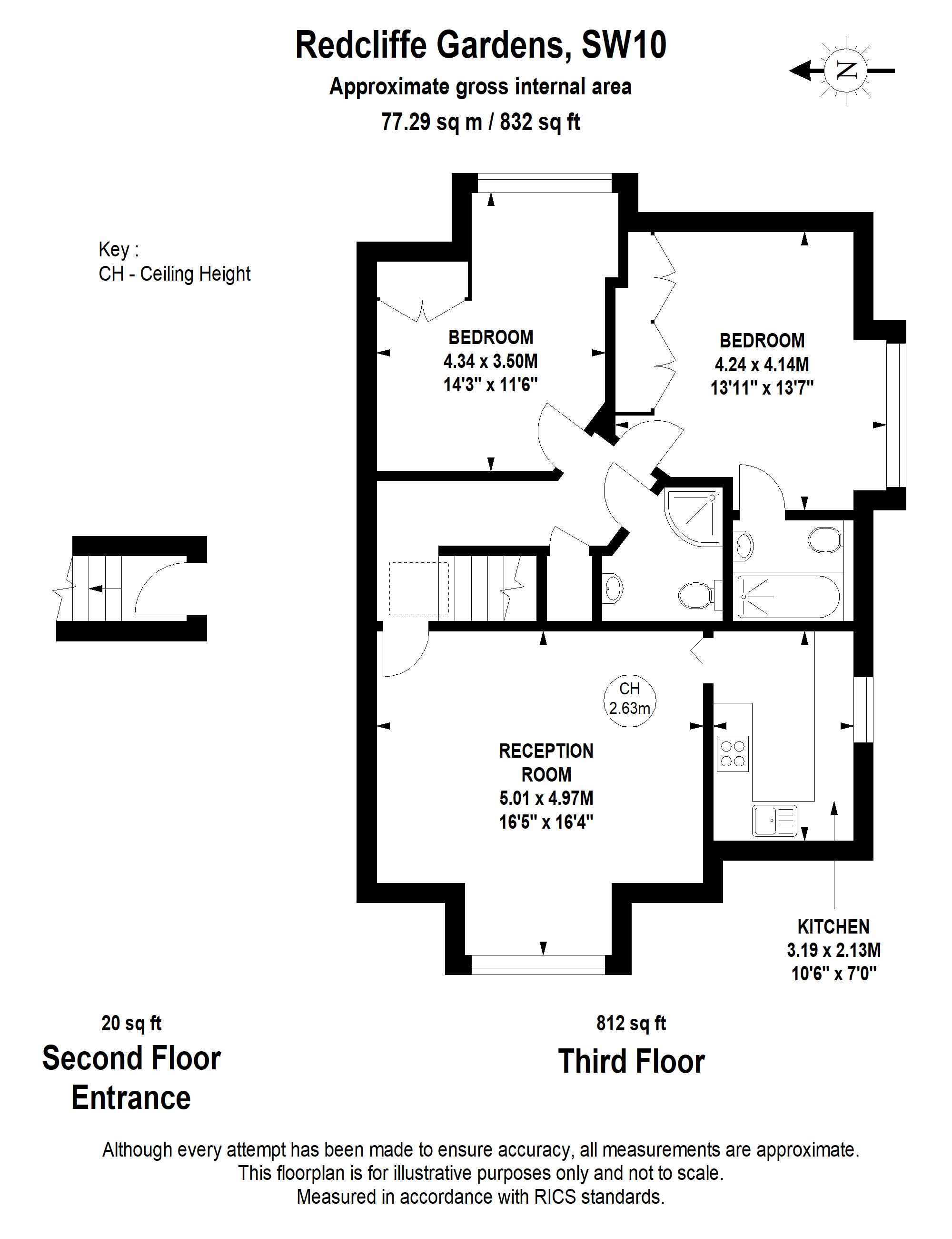 Flat 5, 69, Redcliffe Gardens, Chelsea floorplan
