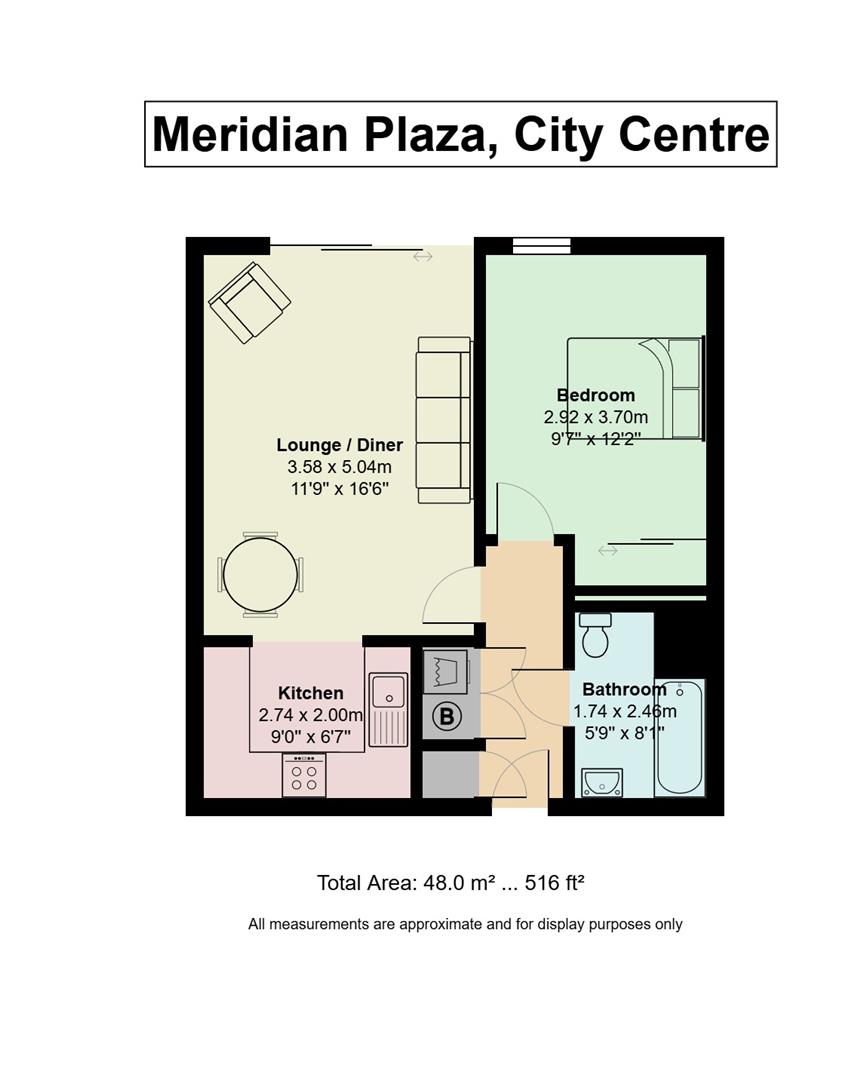 62 Meridian Plaza, Bute Terrace, Cardiff floorplan