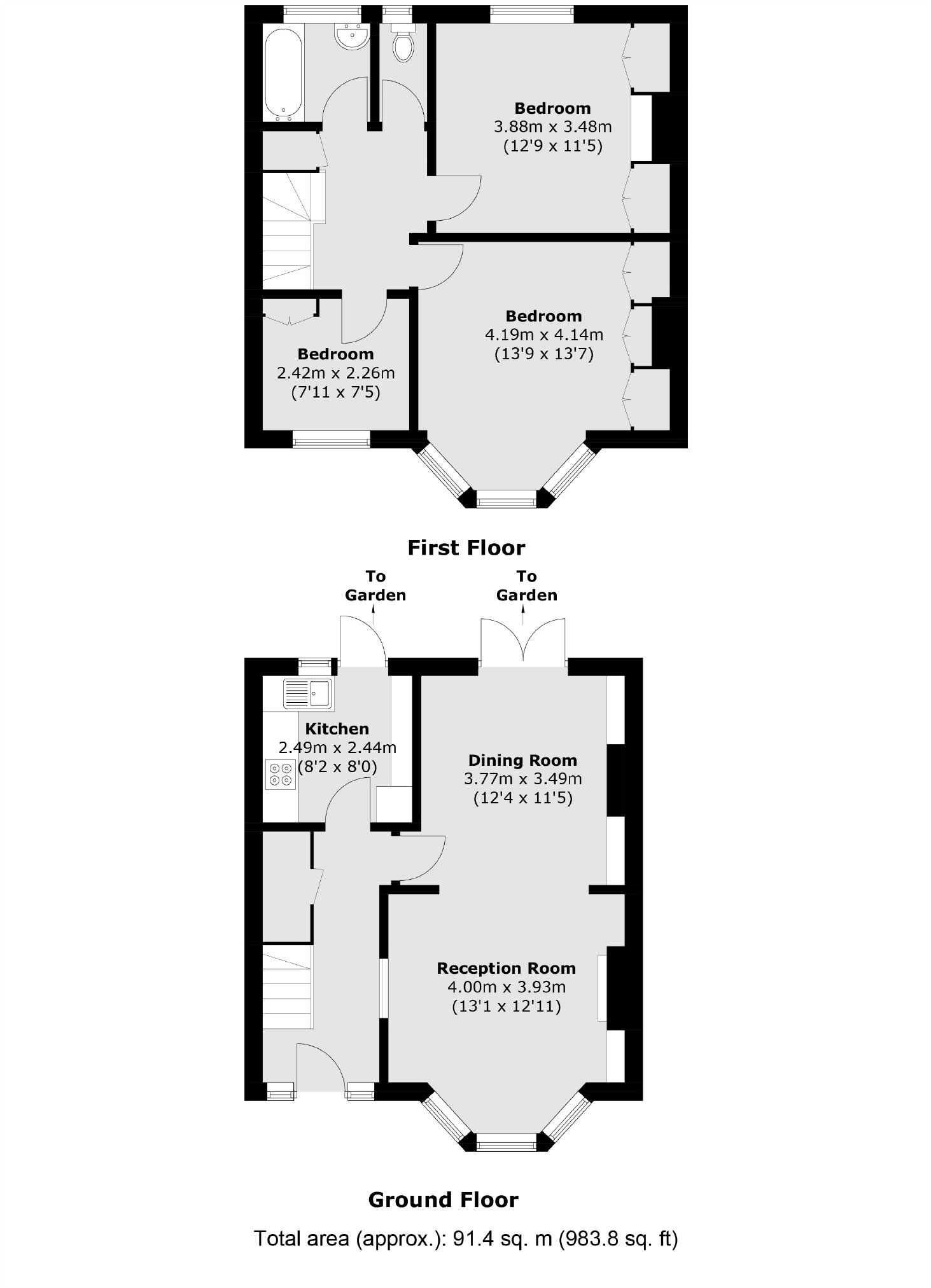 131, Tilehurst Road, London floorplan