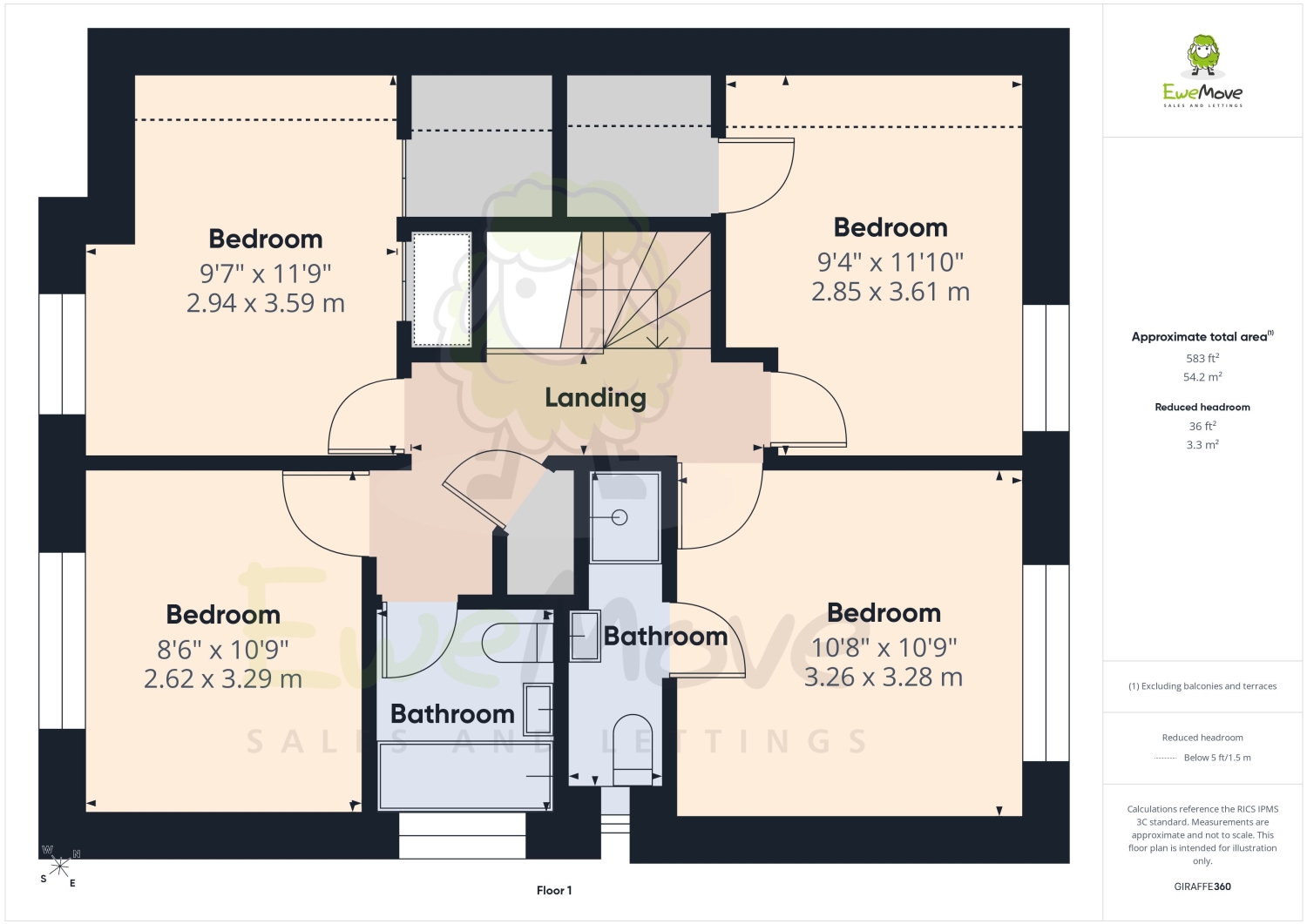 8, HATHAWAY GARDENS, BASINGSTOKE floorplan