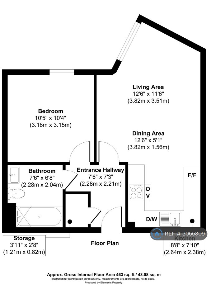 Apartment, Lock The Decks, Runcorn floorplan
